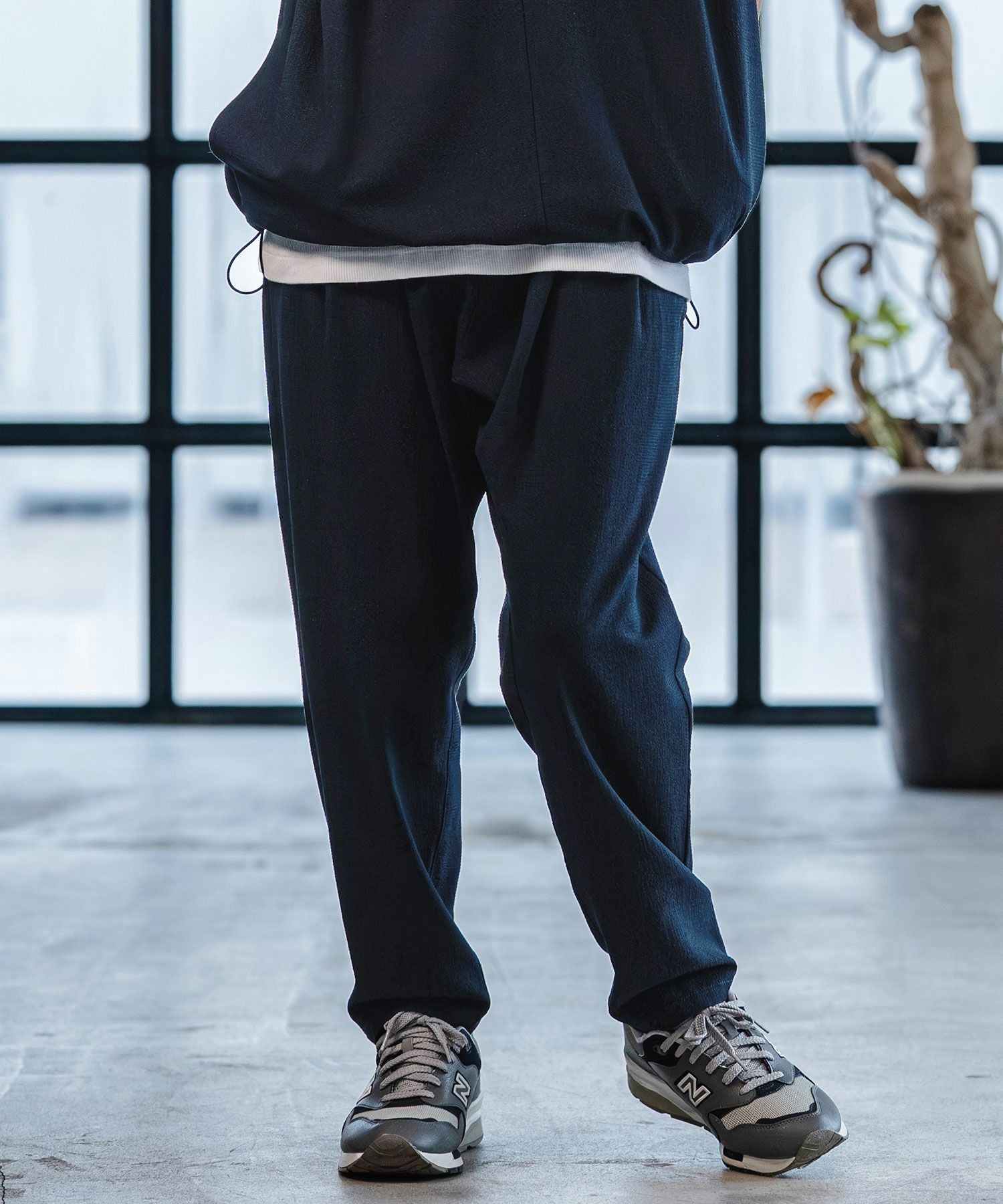 CAMBIO(カンビオ)】Stretch Seersucker Tapered Pants テーパード