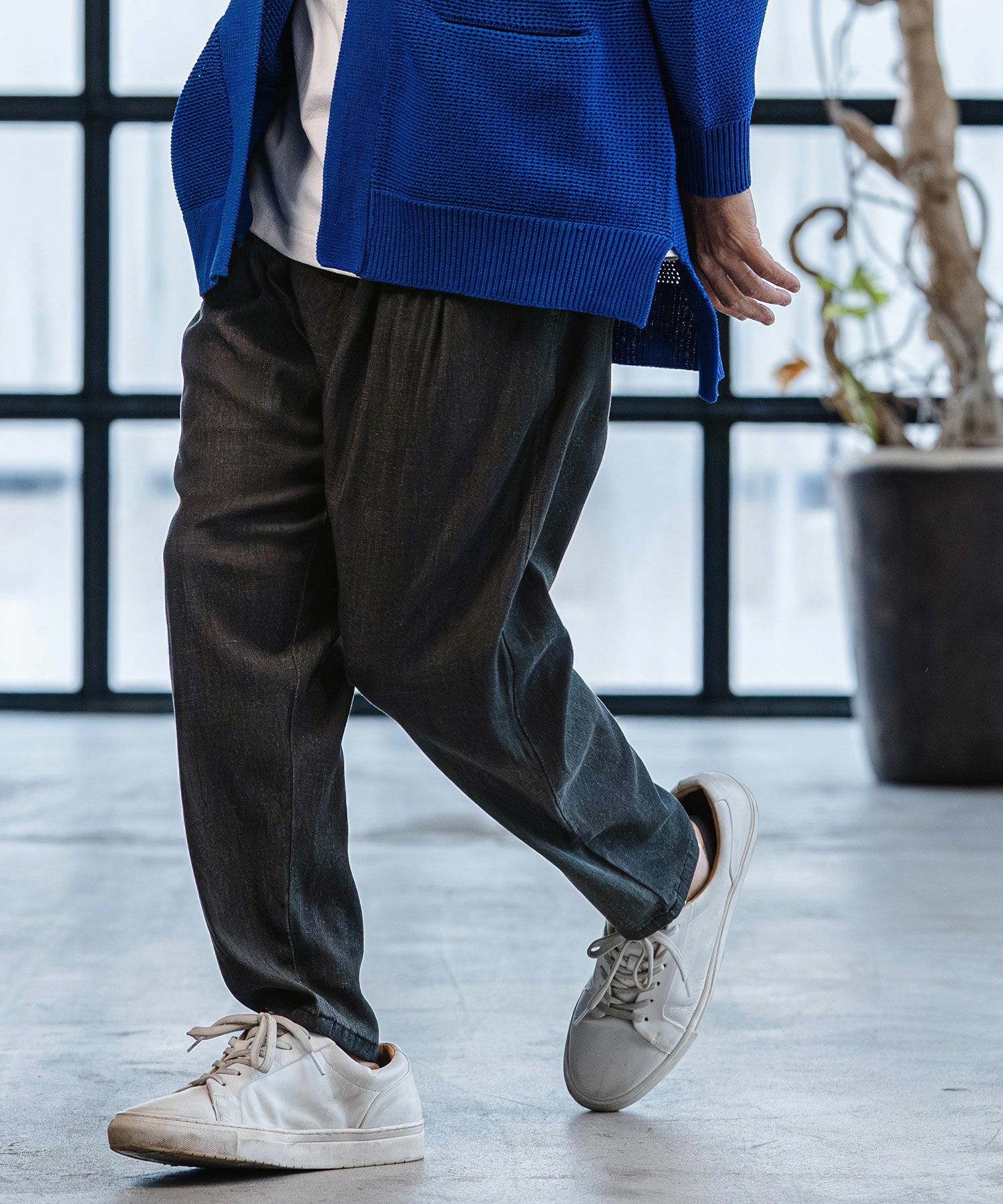 CAMBIO(カンビオ)】Chambray Wide Balloon Silhouette Pants ワイド