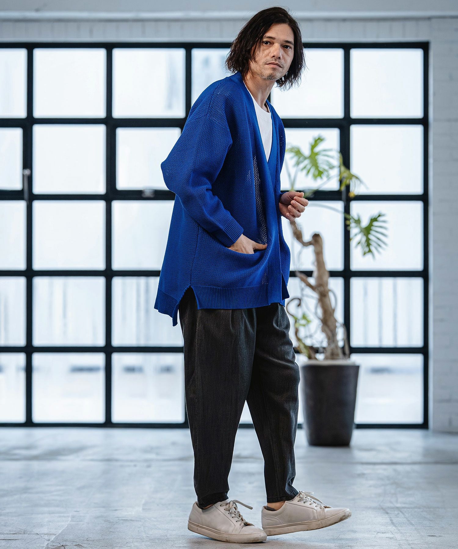CAMBIO(カンビオ)】Chambray Wide Balloon Silhouette Pants ワイド