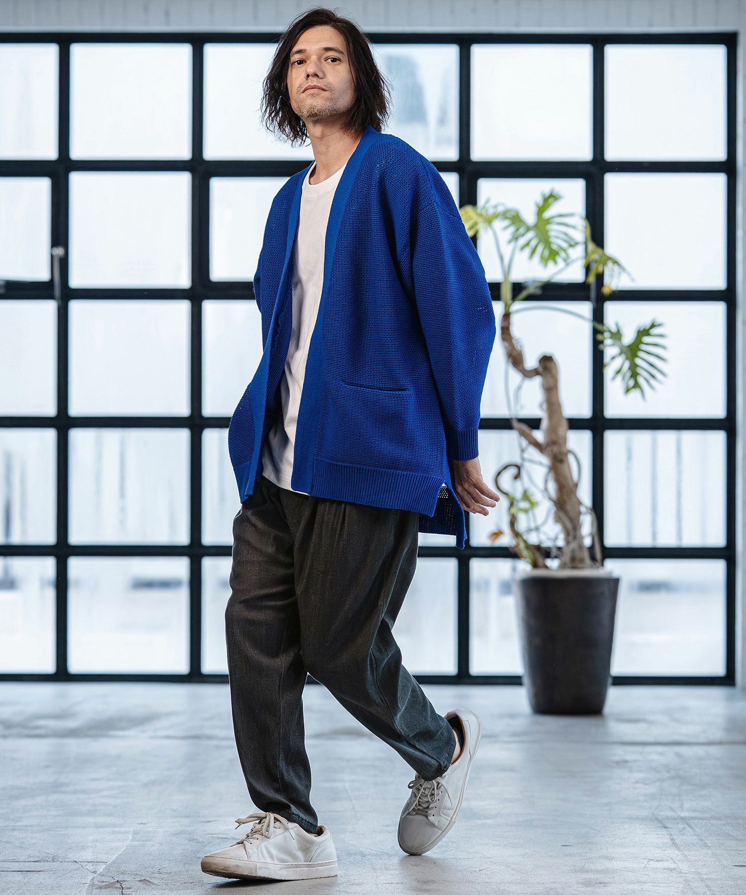 CAMBIO(カンビオ)】Chambray Wide Balloon Silhouette Pants ワイド