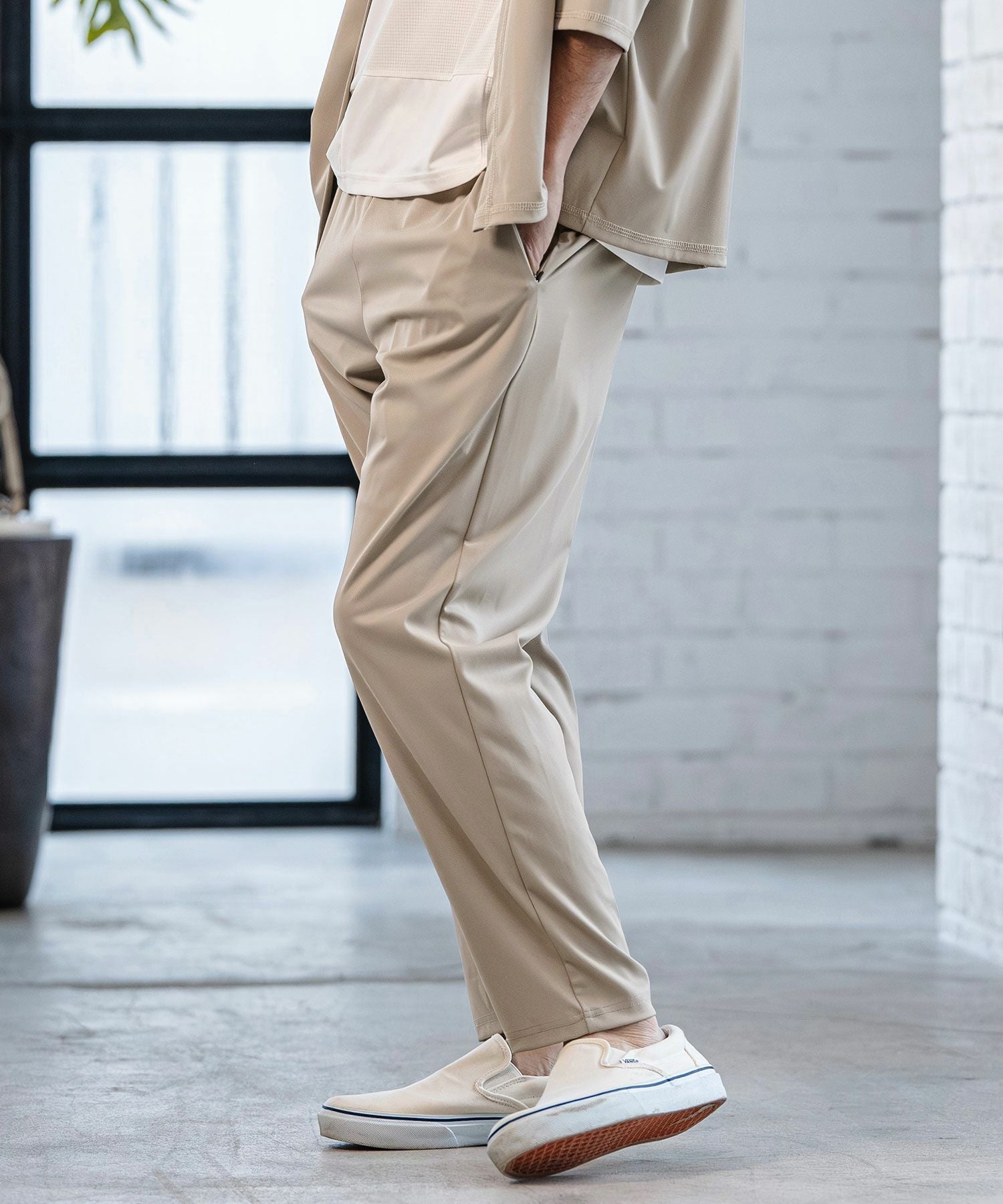 CAMBIO(カンビオ)】Stretch Smooth Pants テーパードパンツ(S65826cmb