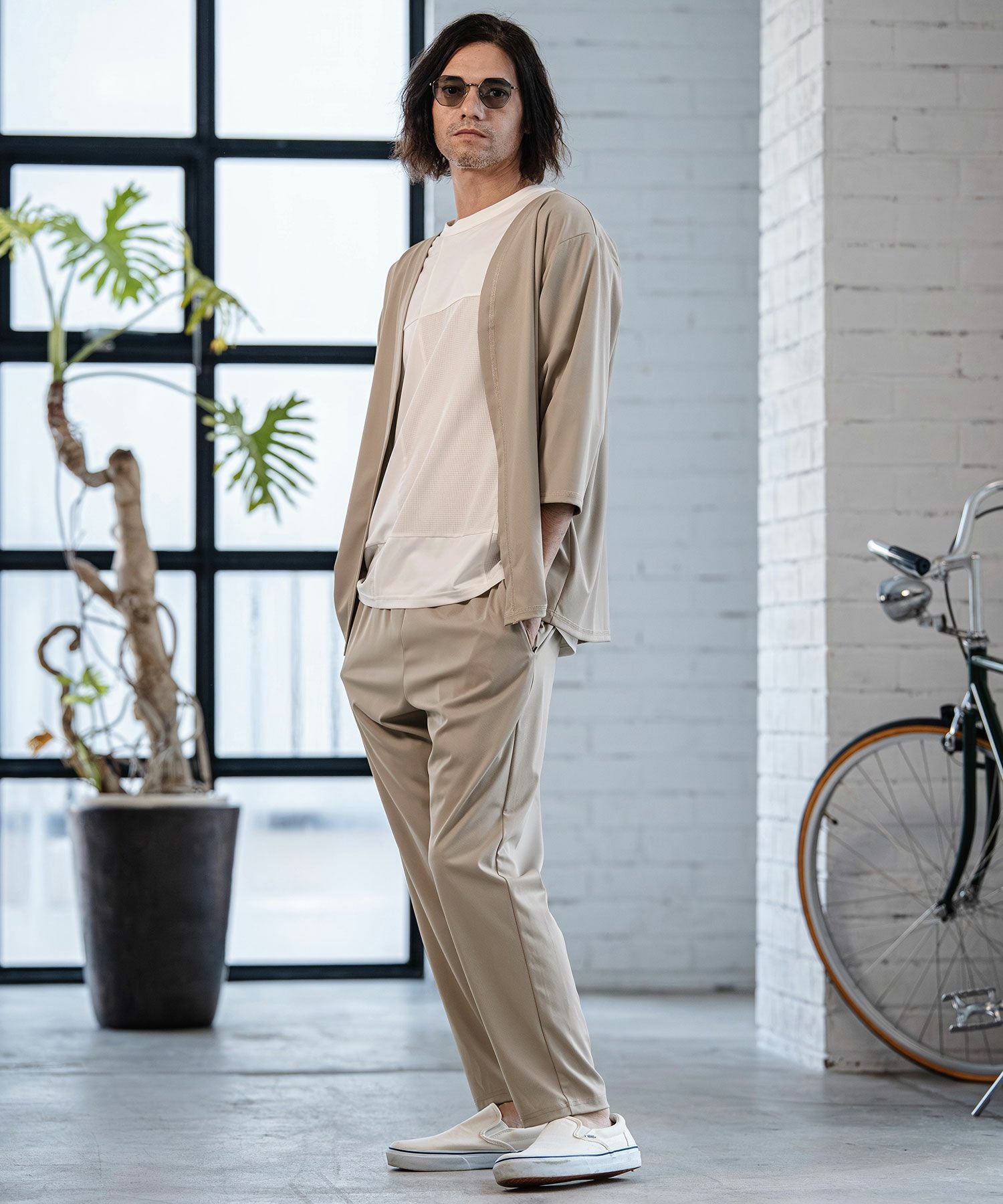 CAMBIO(カンビオ)】Stretch Smooth Pants テーパードパンツ(S65826cmb