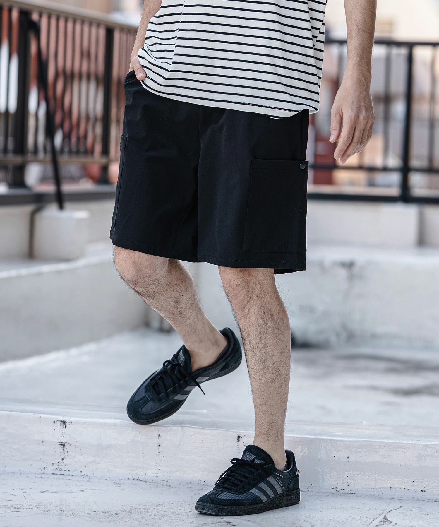 CAMBIO(カンビオ)】stretch Nylon Short Pants ナイロンショートパンツ