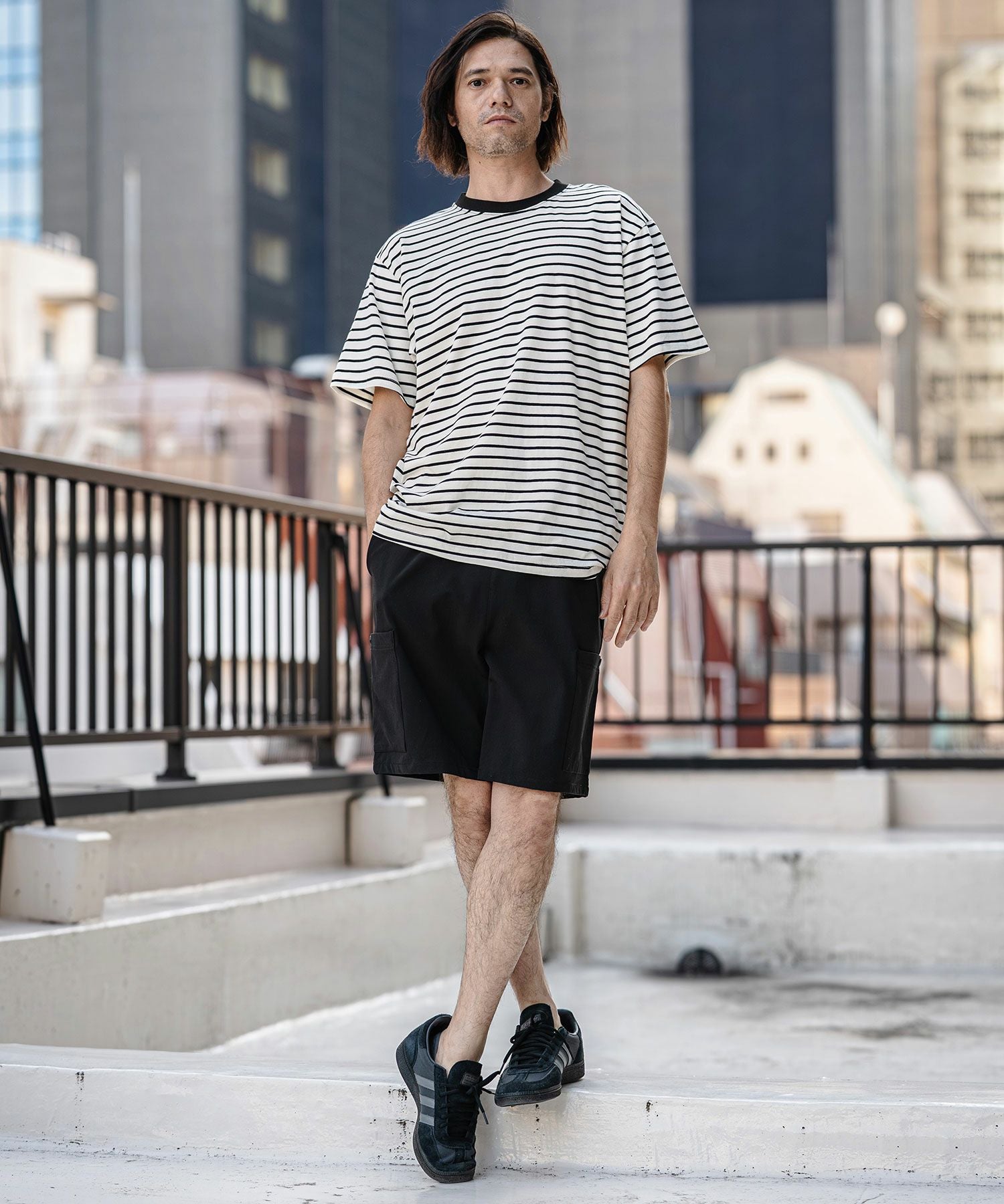 50%OFF【CAMBIO(カンビオ)】stretch Nylon Short Pants ナイロン