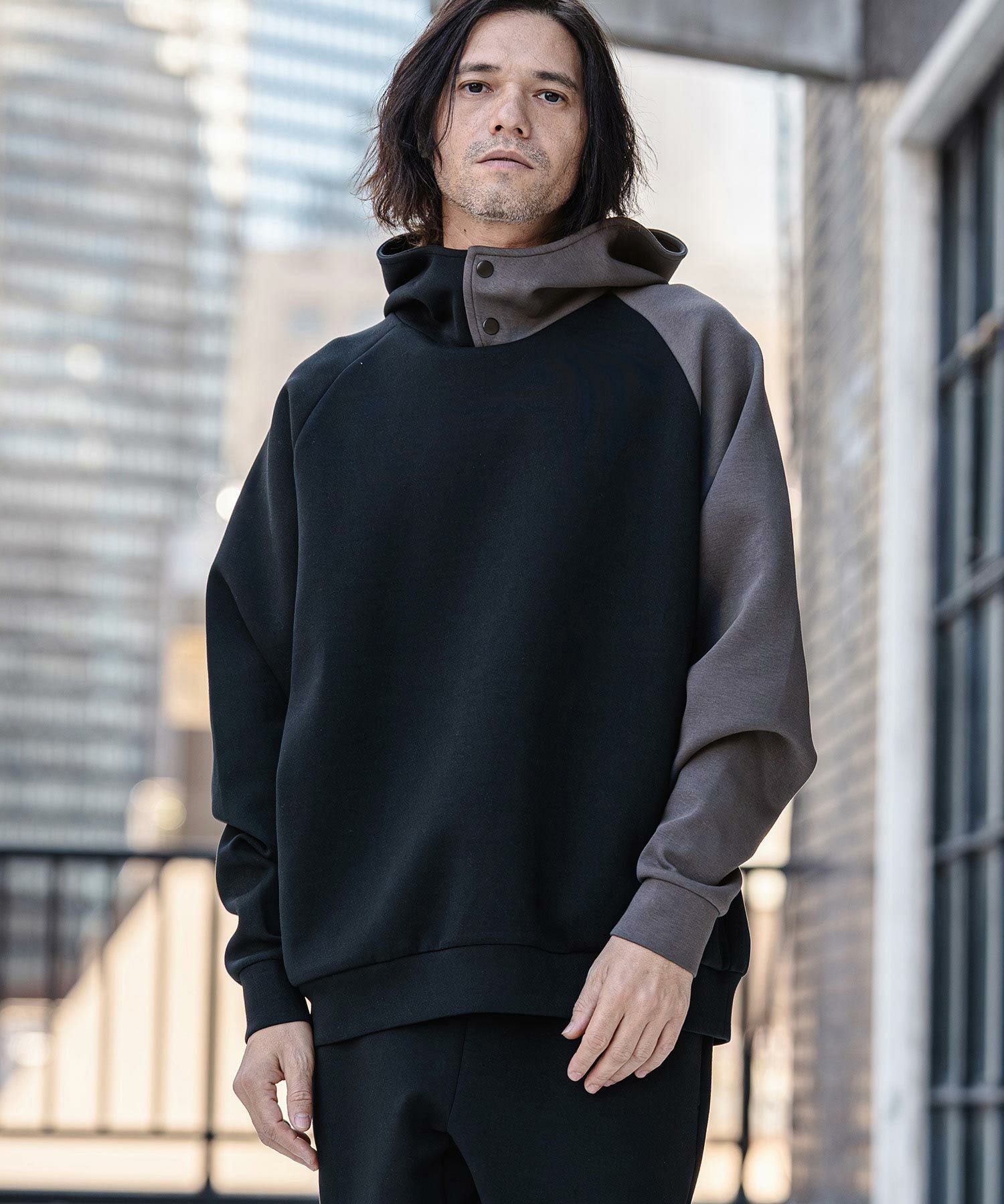 CAMBIO(カンビオ)】Cardboard Knit One Arm Pull Parka パーカー