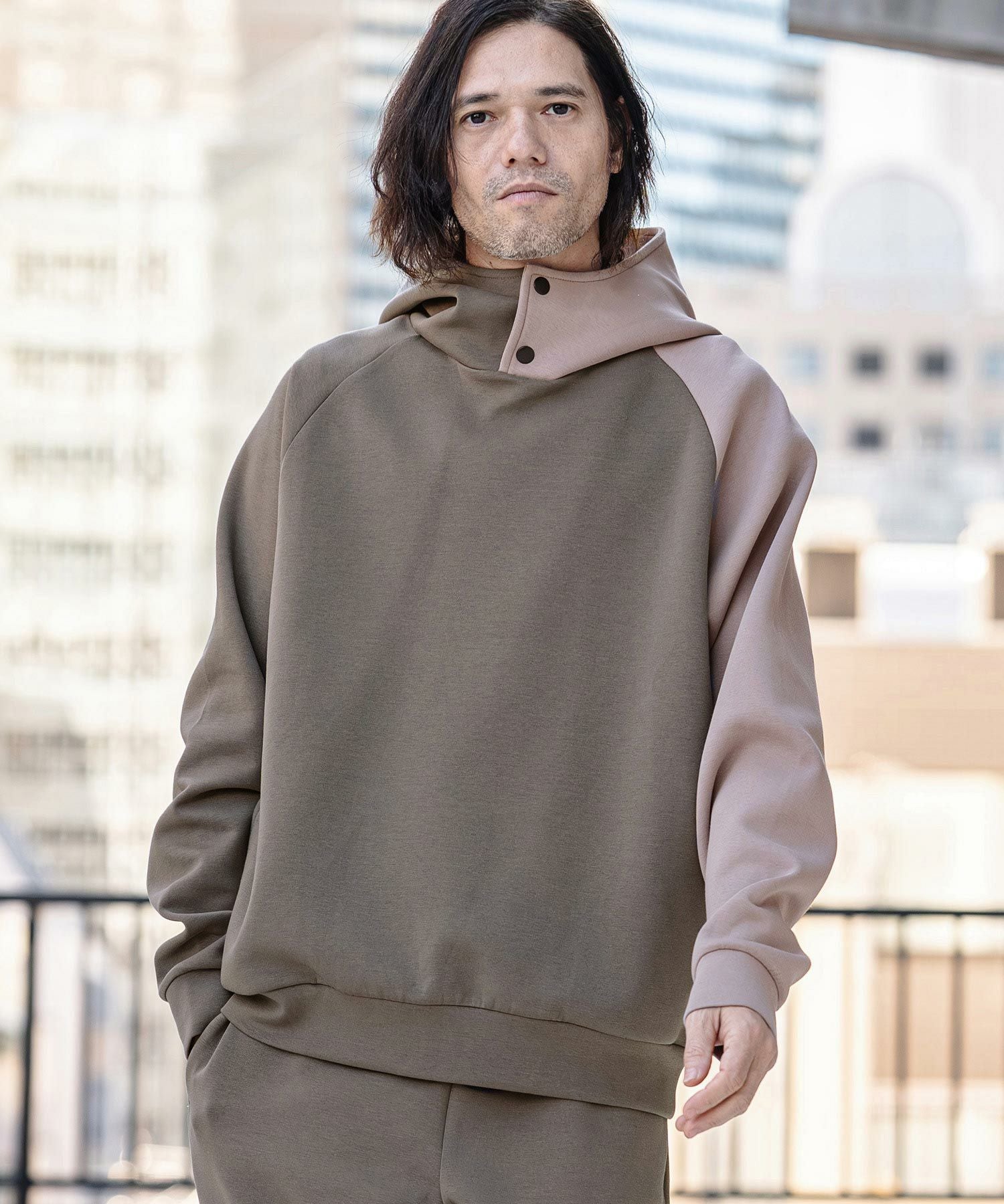 CAMBIO(カンビオ)】Cardboard Knit One Arm Pull Parka パーカー