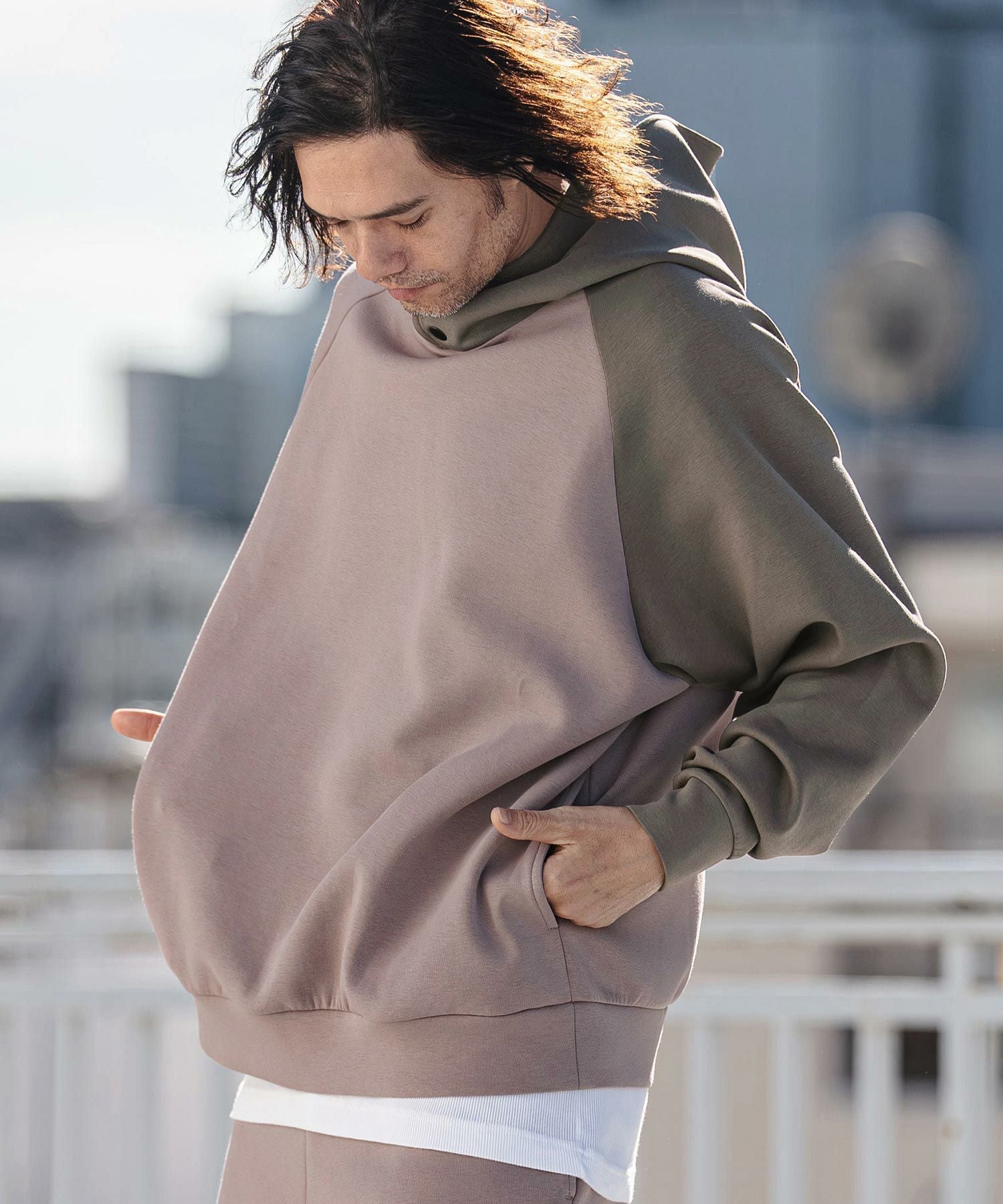 CAMBIO(カンビオ)】Cardboard Knit One Arm Pull Parka パーカー