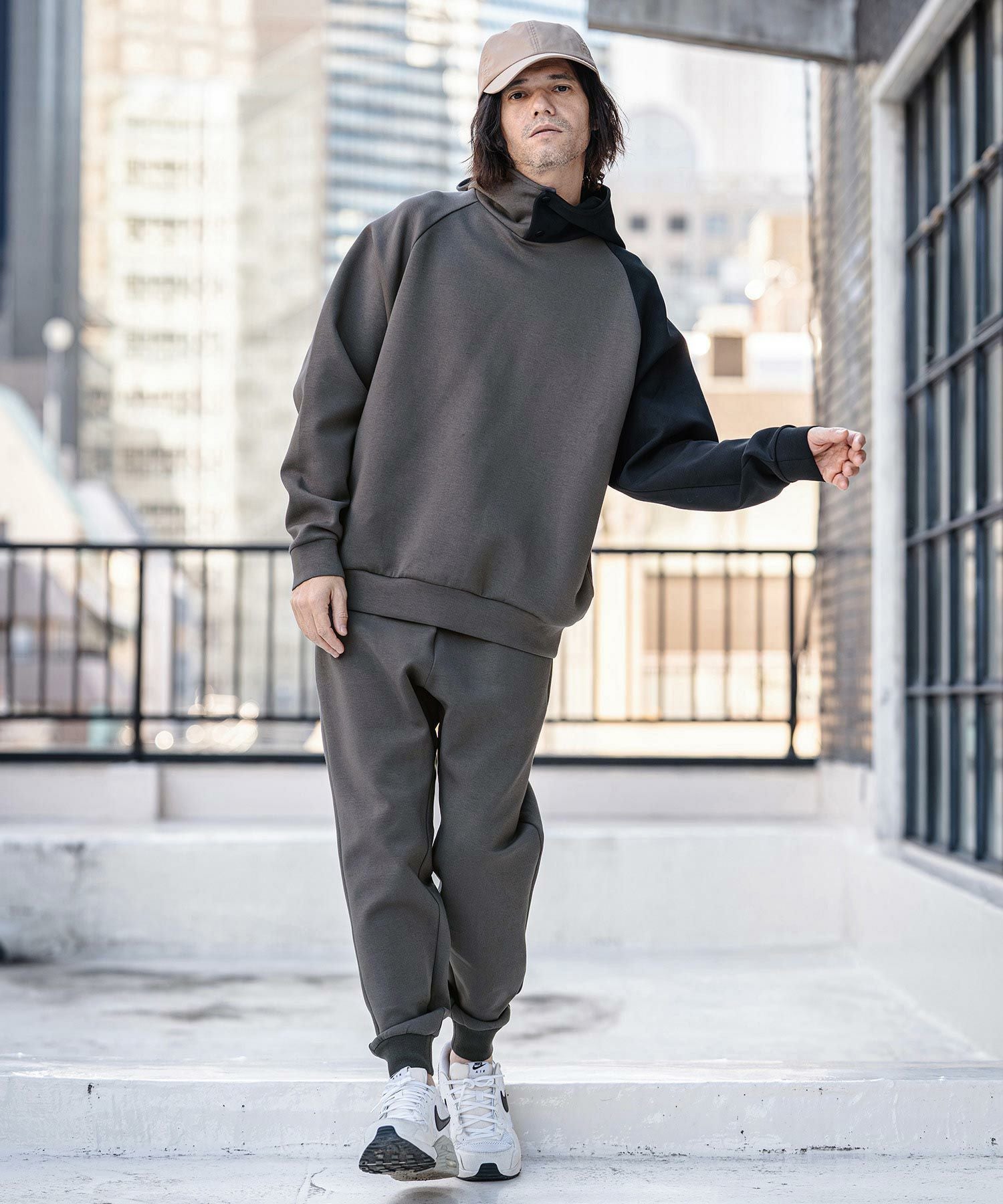 CAMBIO(カンビオ)】Cardboard Knit One Arm Pull Parka パーカー