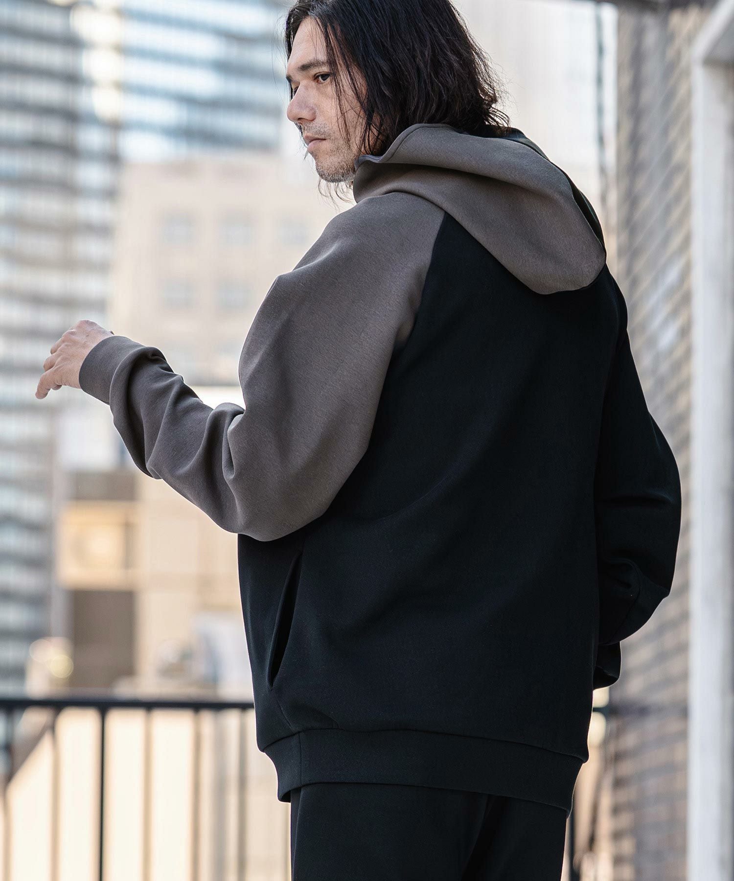 CAMBIO(カンビオ)】Cardboard Knit One Arm Pull Parka パーカー