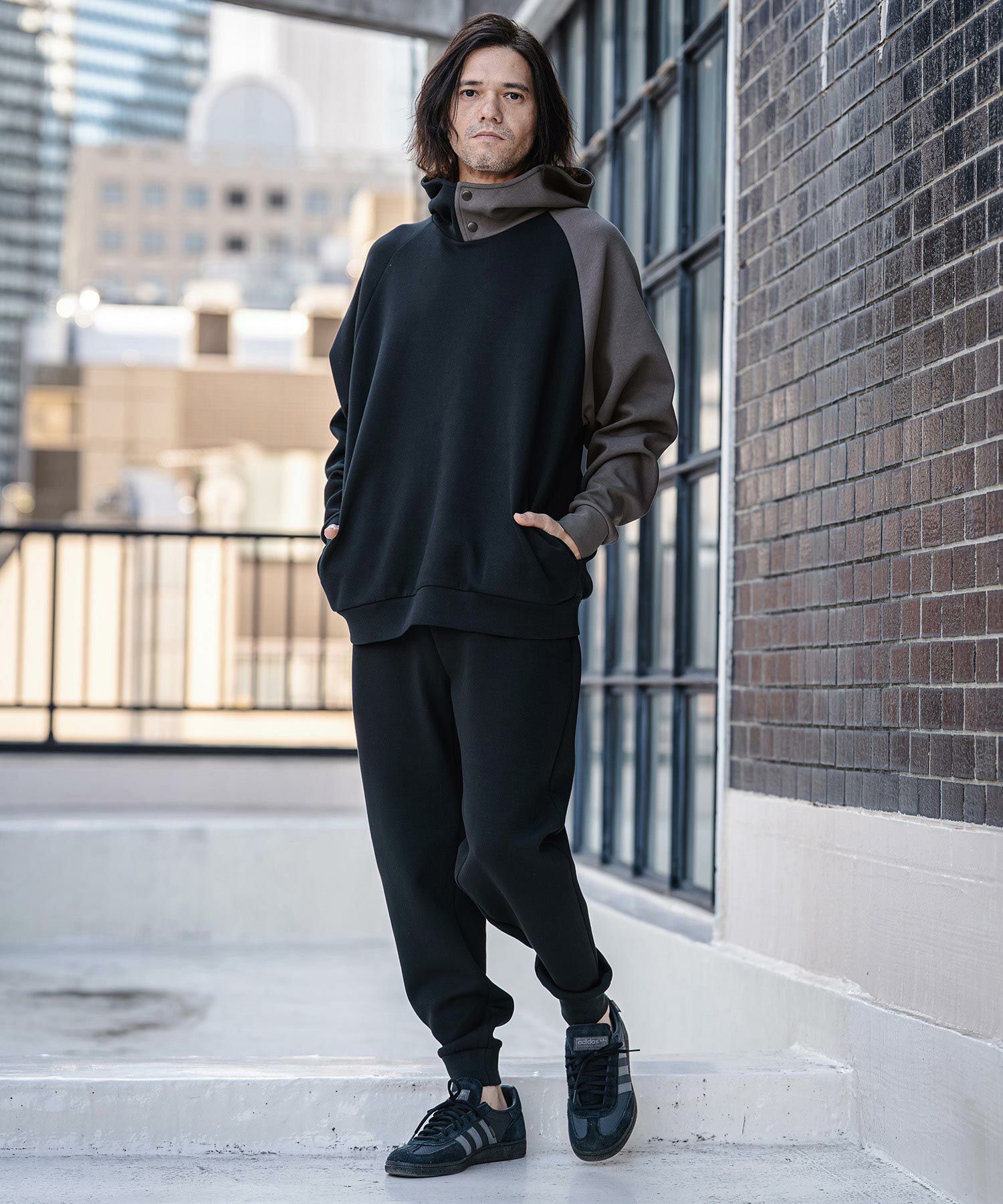 CAMBIO(カンビオ)】Cardboard Knit One Arm Pull Parka パーカー