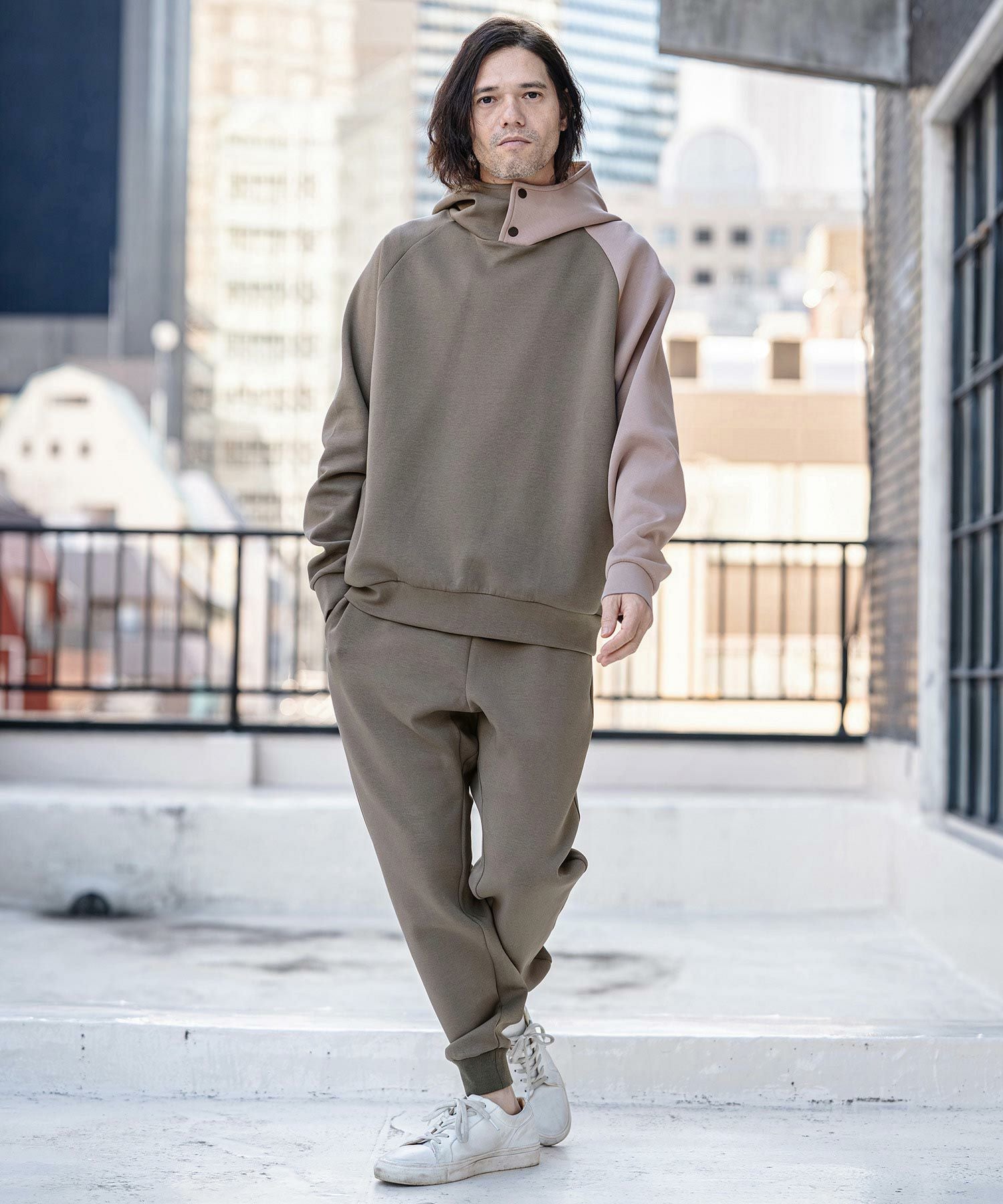 CAMBIO(カンビオ)】Cardboard Knit One Arm Pull Parka パーカー