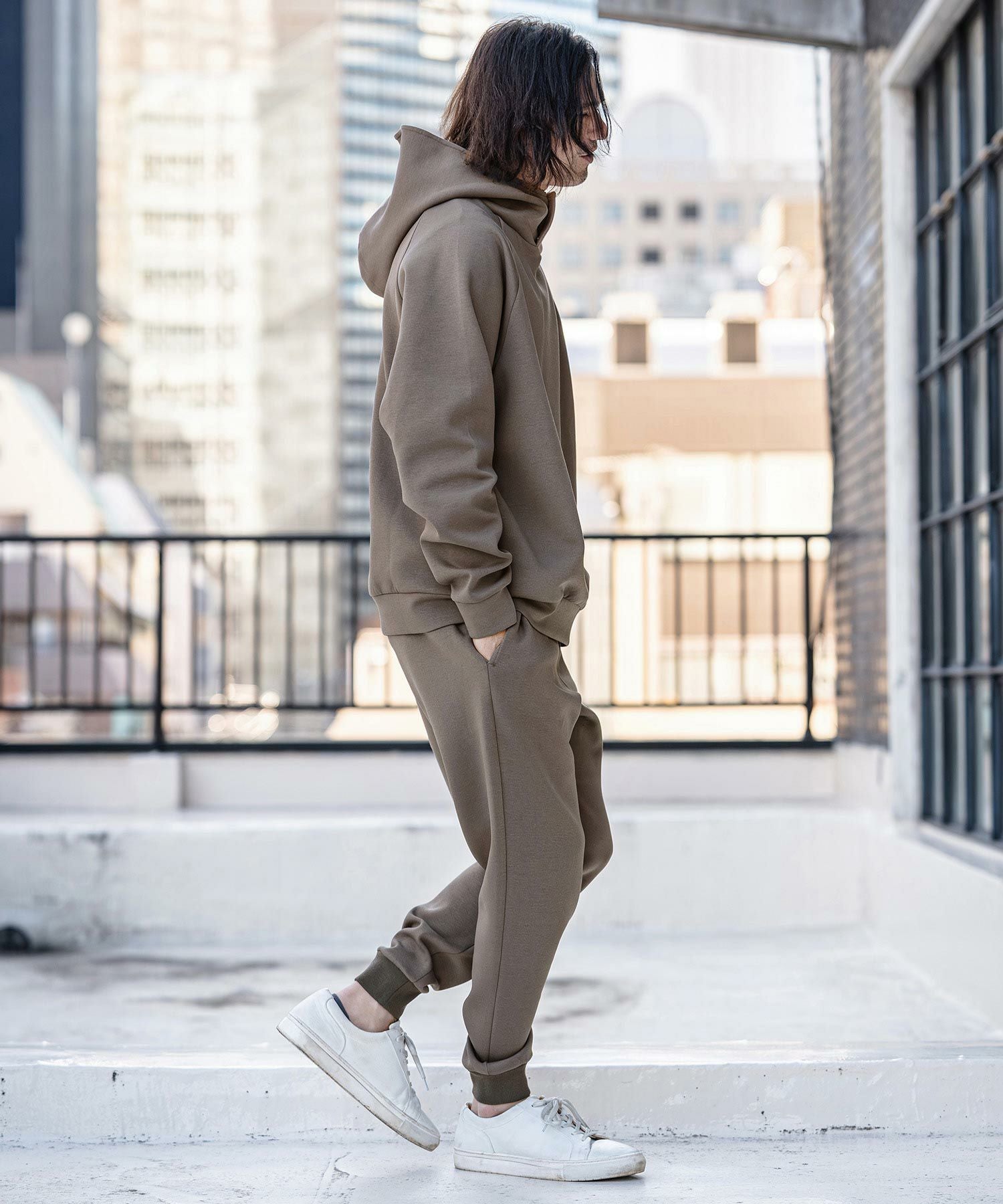 CAMBIO(カンビオ)】Cardboard Knit One Arm Pull Parka パーカー
