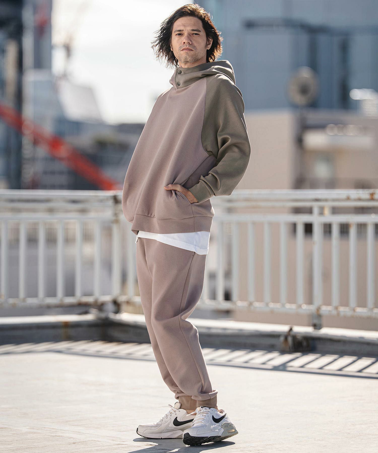 CAMBIO(カンビオ)】Cardboard Knit One Arm Pull Parka パーカー