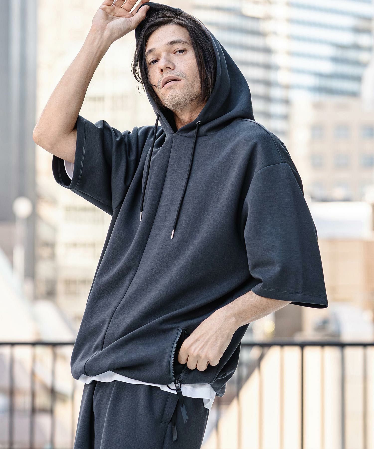 CAMBIO(カンビオ)】Lyocell Blend Lightweight Cardboard Knit Short