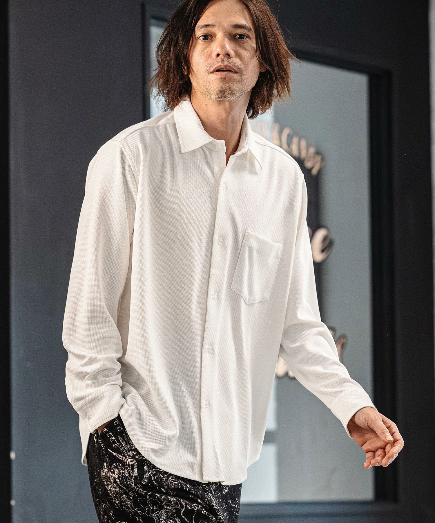 CAMBIO(カンビオ)】ワッフルカジュアルシャツ(CA01-45110) | CAMBIO