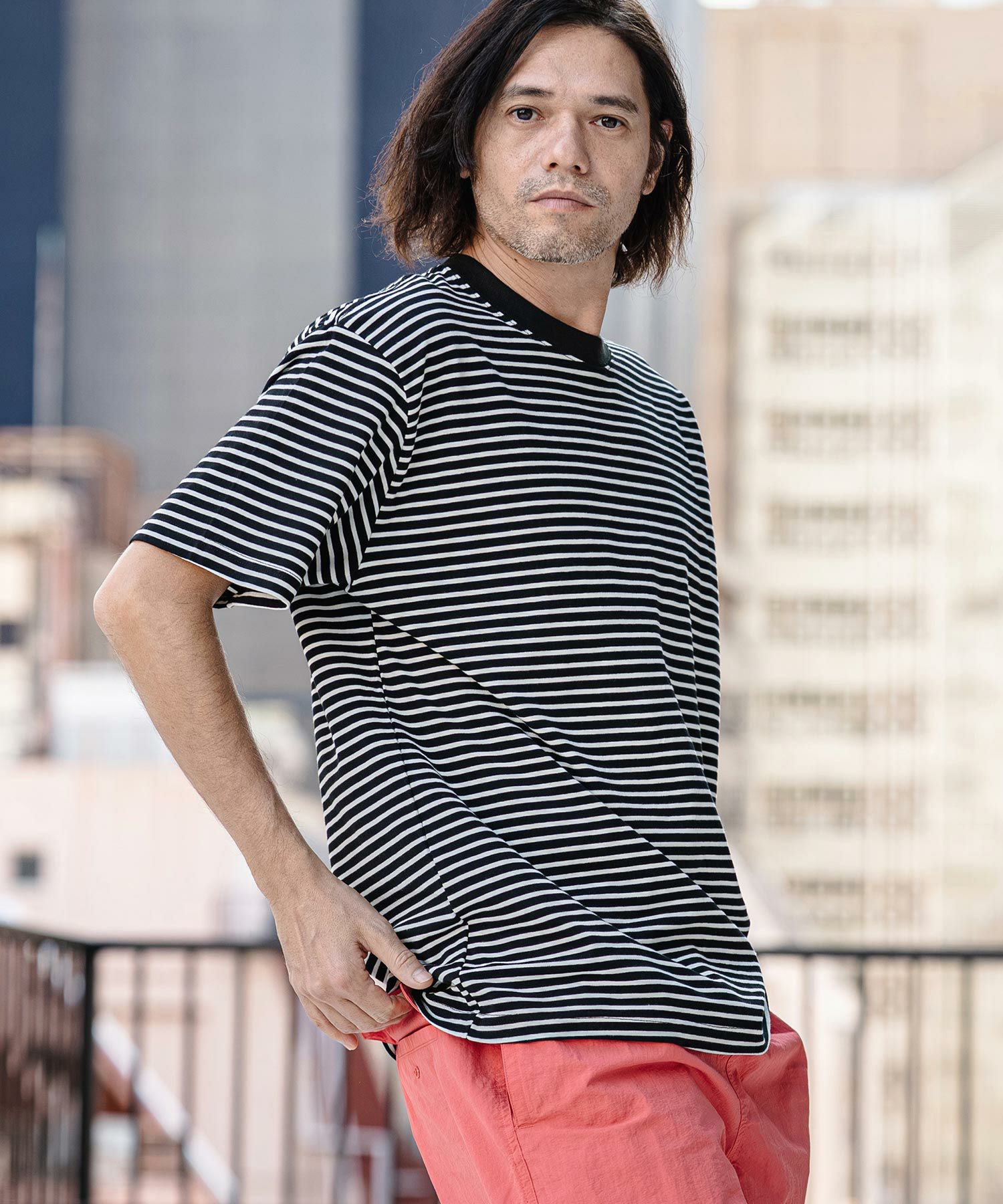 CAMBIO(カンビオ)】Bear Jersey Border Tee ボーダーTシャツ(AI-261