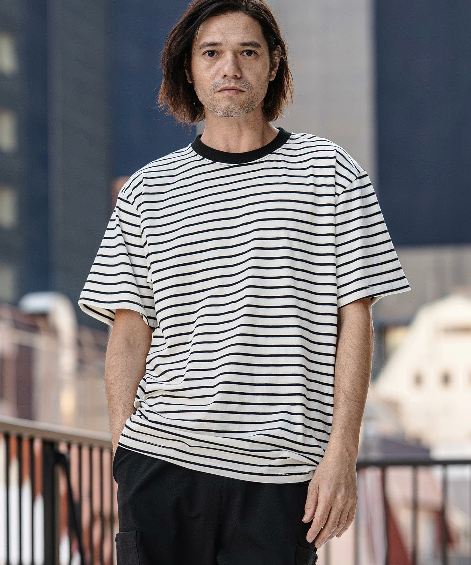 CAMBIO(カンビオ)】Bear Jersey Border Tee ボーダーTシャツ(AI-261