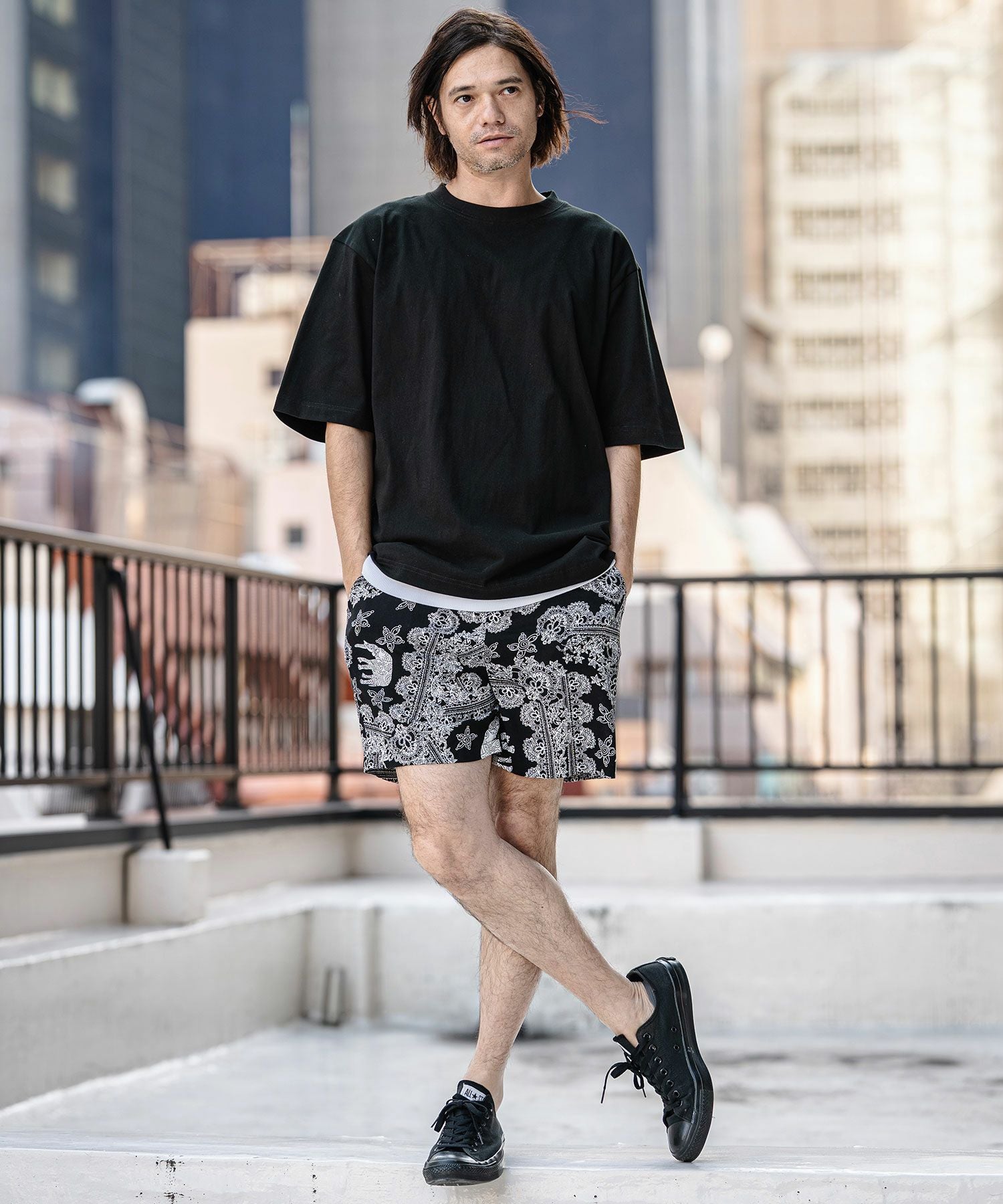 CAMBIO(カンビオ)】Tight Tension Over Size Half Sleeve Tee オーバー