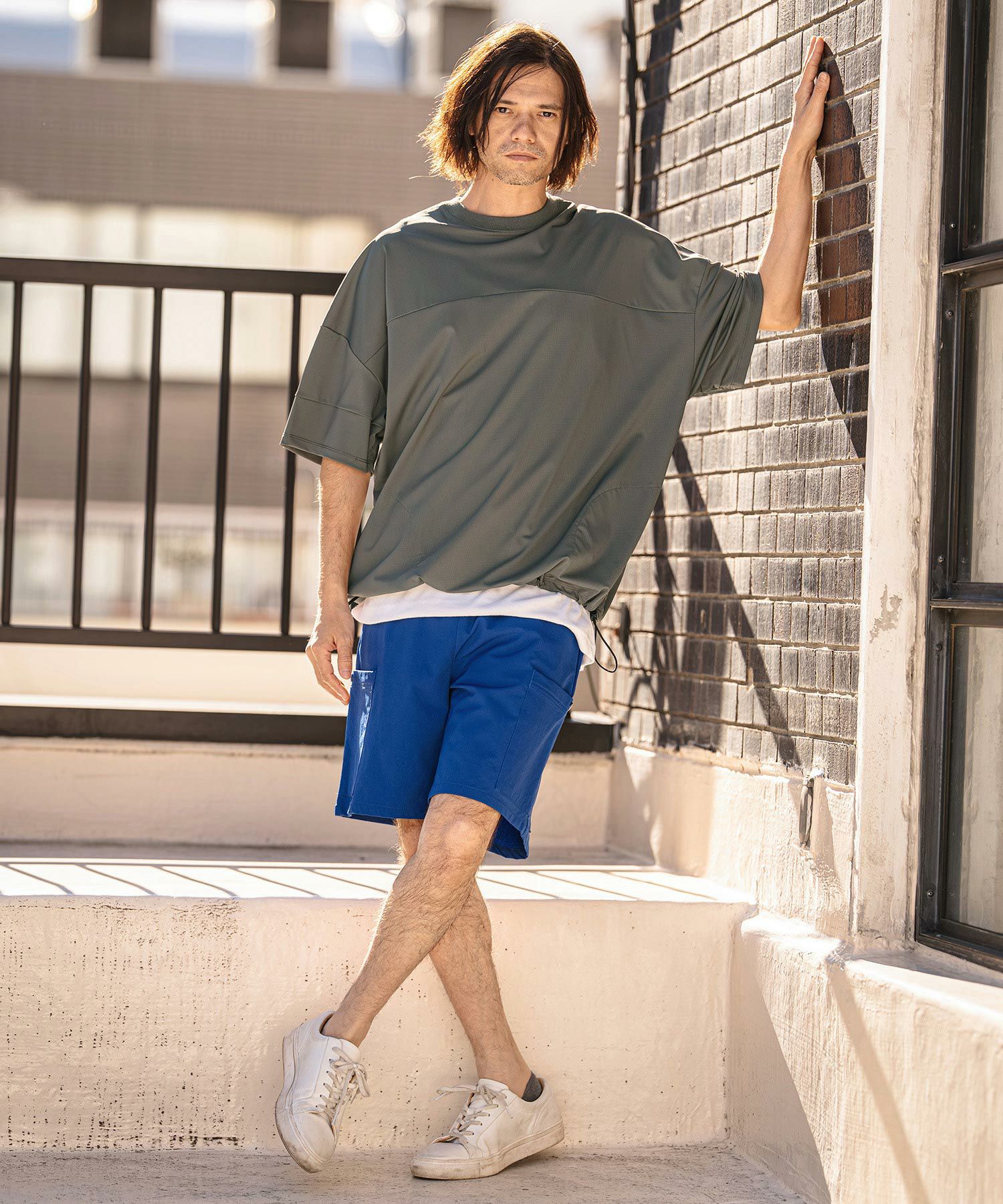 CAMBIO(カンビオ)】Stretch Nylon Short Sleeve Pullover ストレッチ