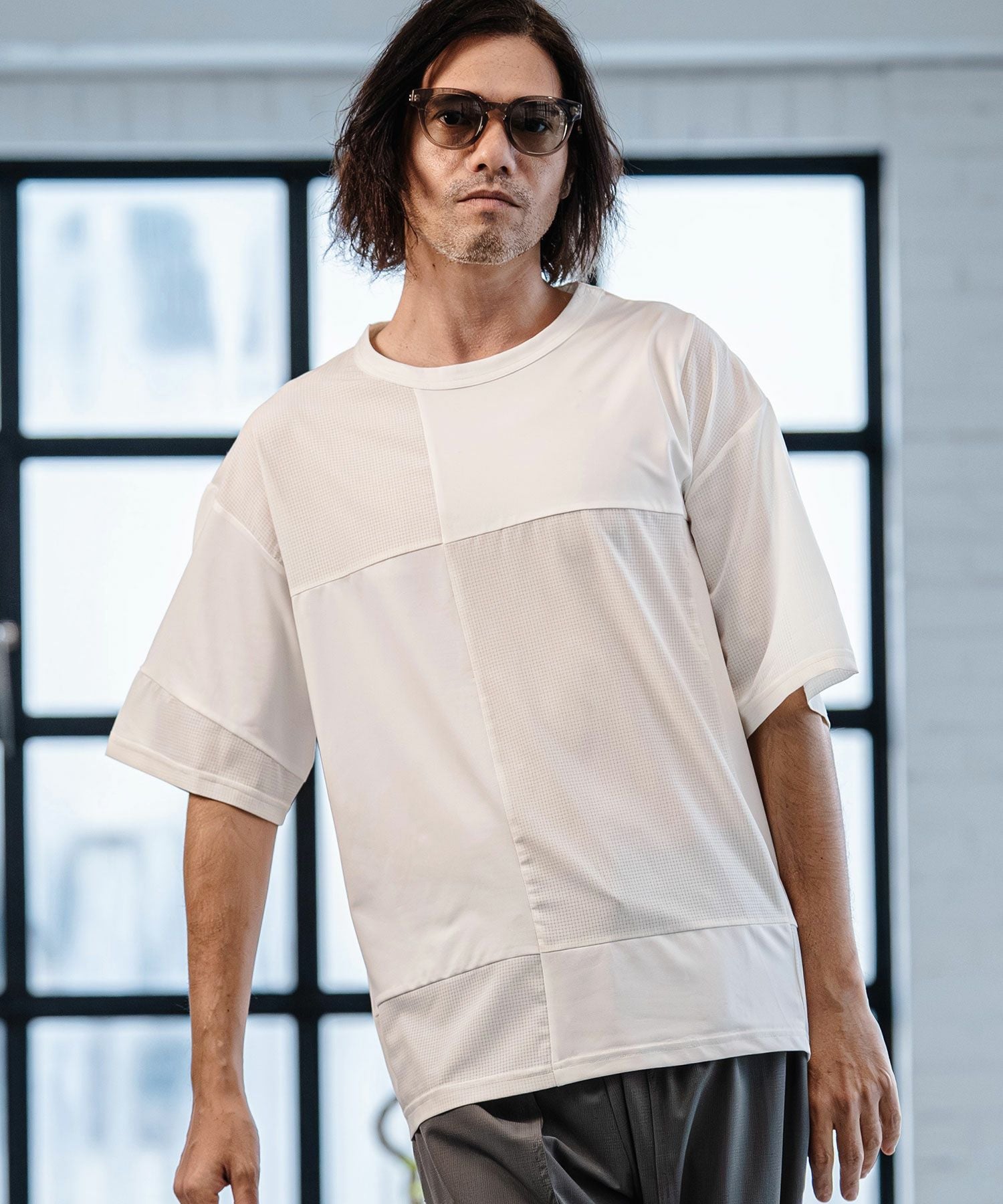 50%OFF【CAMBIO(カンビオ)】Mixed Material Vertical and Horizontal