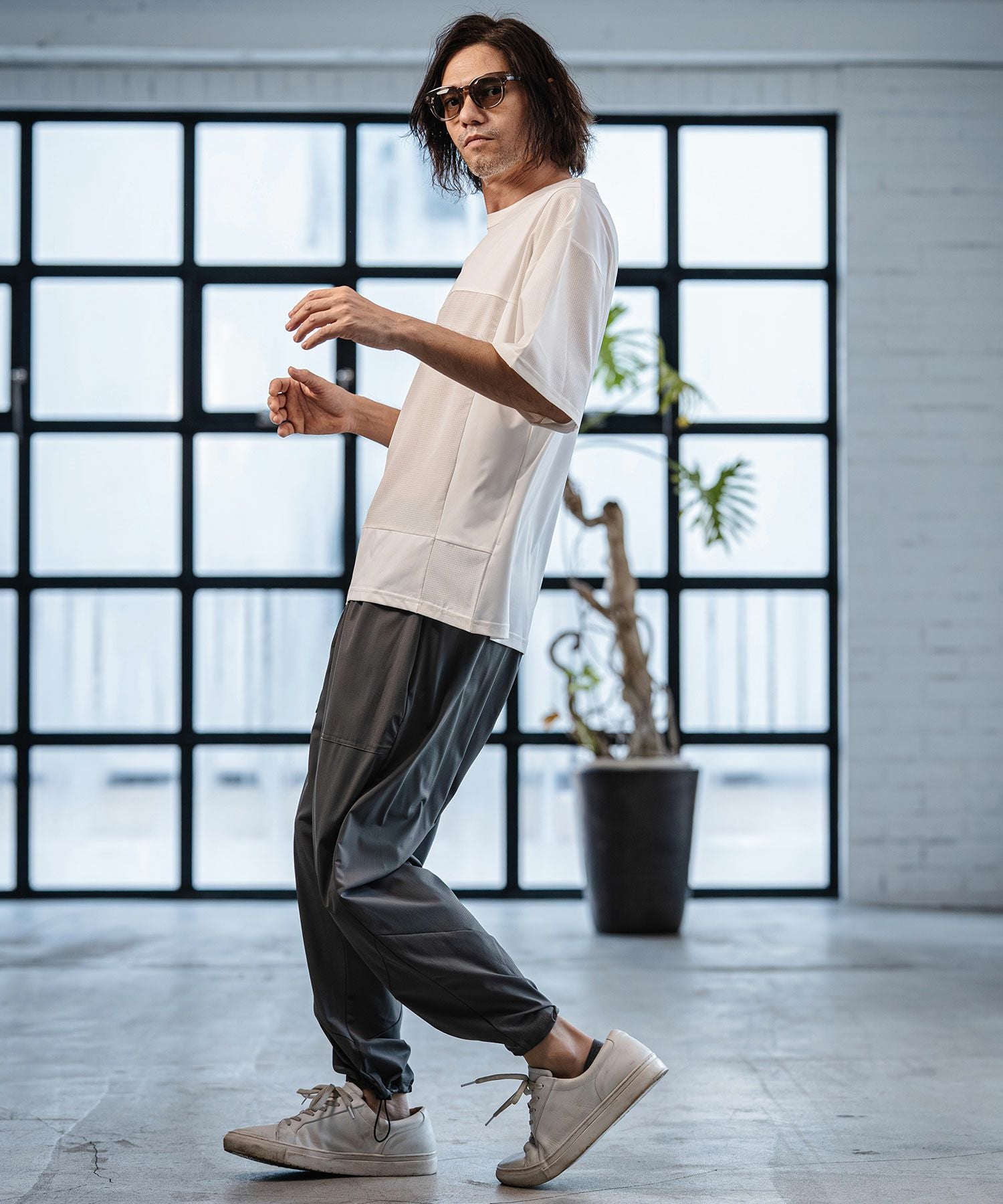 50%OFF【CAMBIO(カンビオ)】Mixed Material Vertical and Horizontal