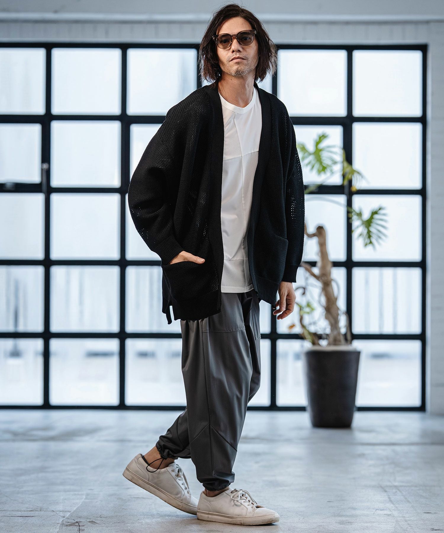 50%OFF【CAMBIO(カンビオ)】Mixed Material Vertical and Horizontal