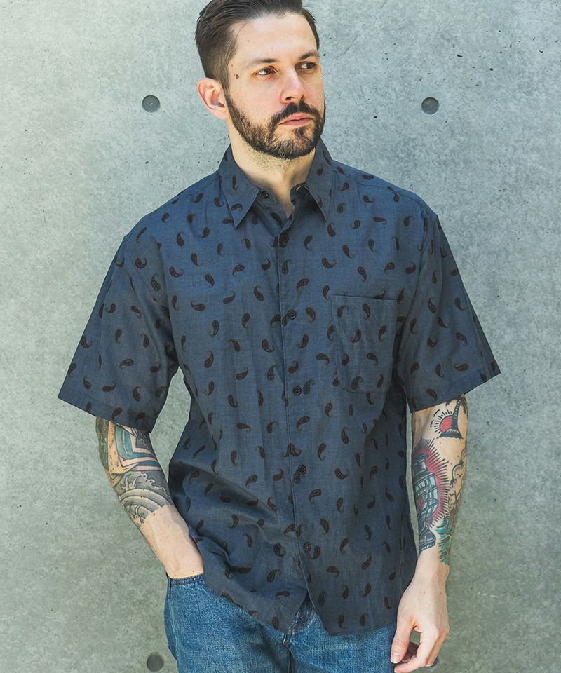 TMT(ティーエムティー)】10oz DENIM SHORT SLEEVE SHIRTS（OVERSIZED