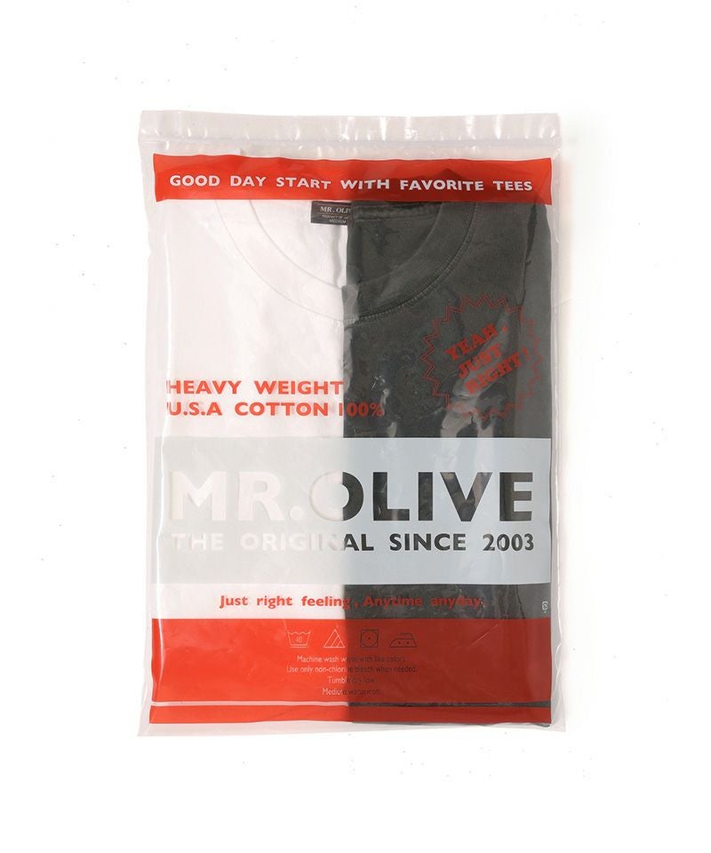 MROLIVE(ミスターオリーブ)】 USED DYED HEAVY COTTON -2-PACK T-SHIRT