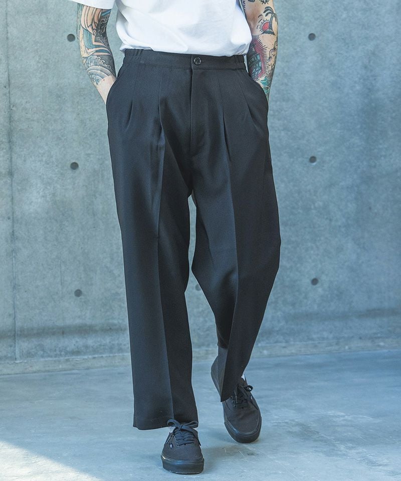 MROLIVE(ミスターオリーブ)】 SOFT FINISH LINEN -DRAWSTRING TAPERED