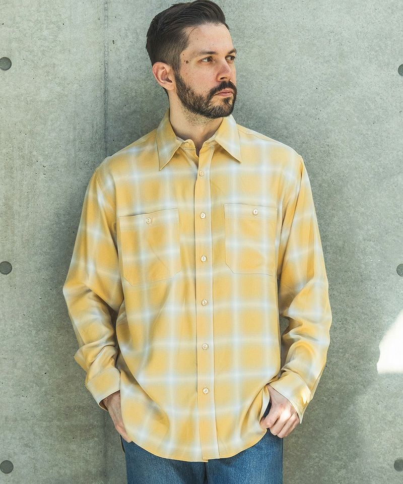 50%OFF【MROLIVE(ミスターオリーブ)】TENCEL OMBRE CHECK -REGULAR