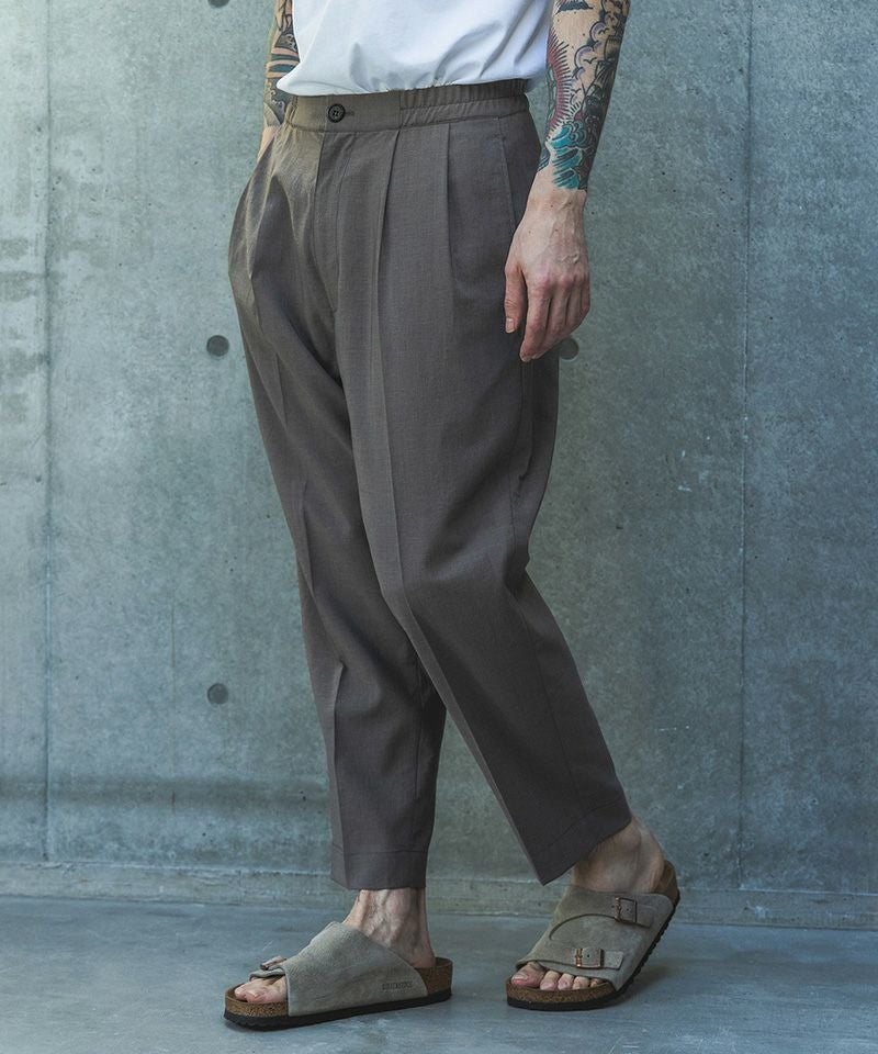 MROLIVE(ミスターオリーブ)】 POLYESTER HEMP -RELAX TAPERED EASY