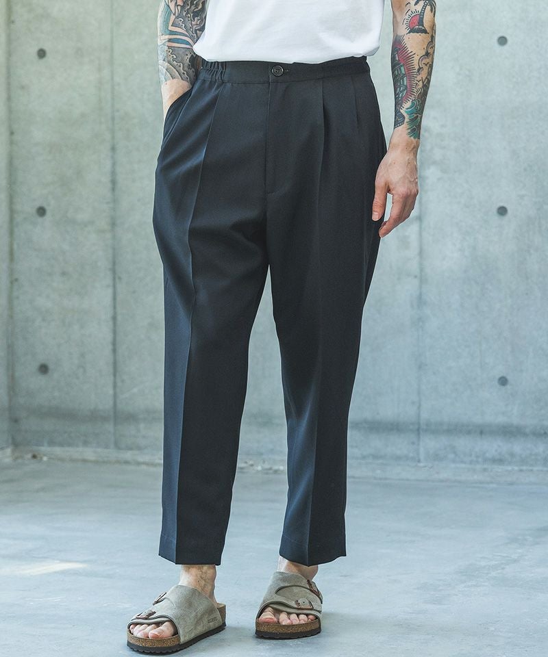 MROLIVE(ミスターオリーブ)】 POLYESTER HEMP -RELAX TAPERED EASY