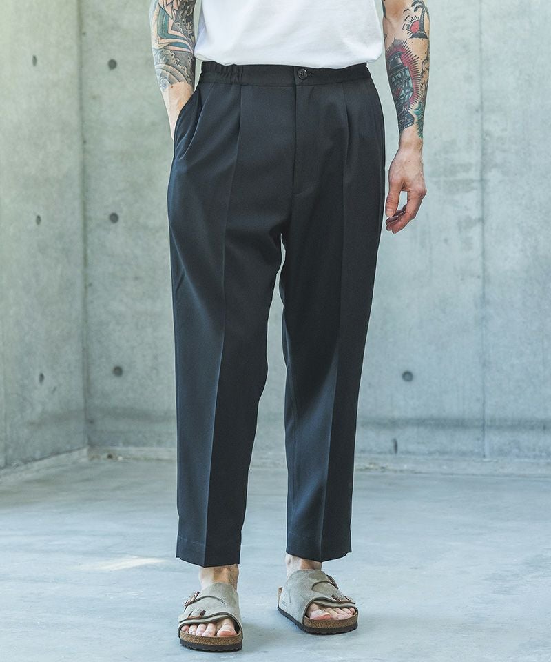 MROLIVE(ミスターオリーブ)】 POLYESTER HEMP -RELAX TAPERED EASY