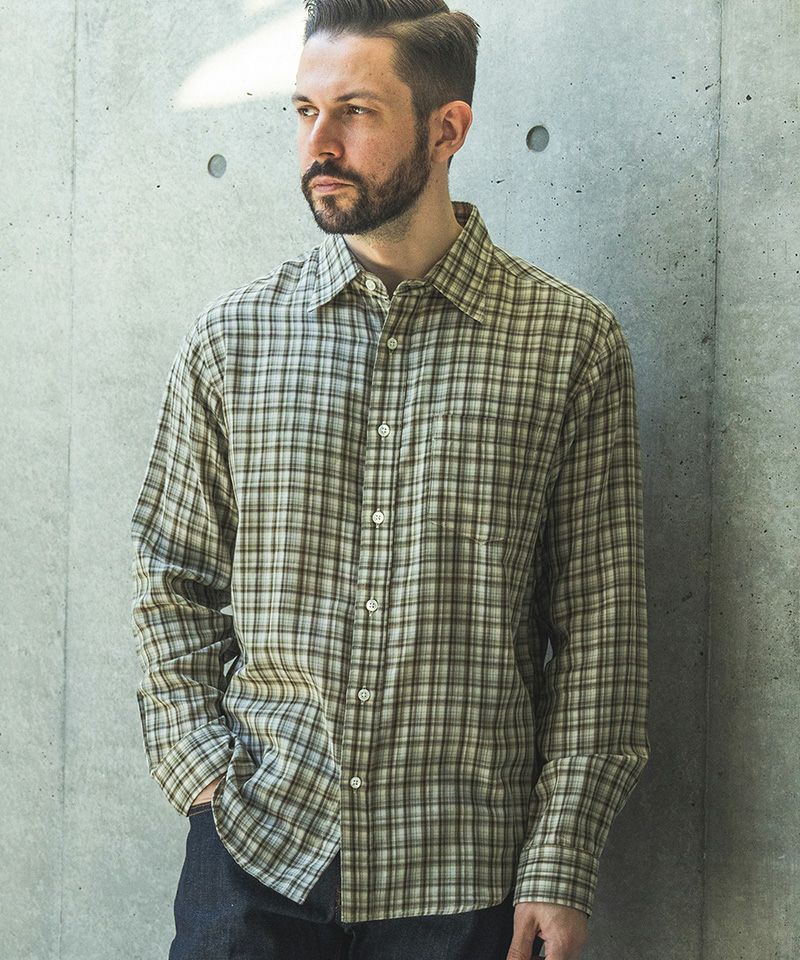 MROLIVE(ミスターオリーブ)】 DOUBLE GAUZE MADRAS CHECK -REGULAR