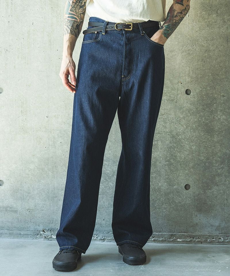 MROLIVE(ミスターオリーブ)】 RINSE WASH 8oz DENIM -WASHED WIDE