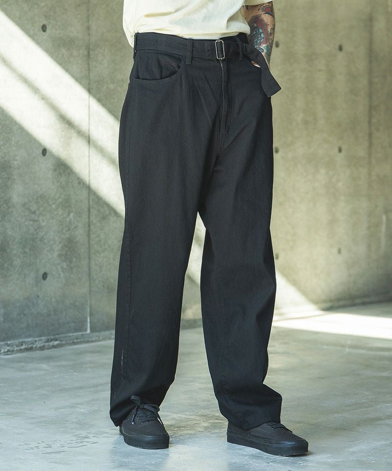 MROLIVE(ミスターオリーブ)】 RINSE WASH 8oz DENIM -BELTED RELAX