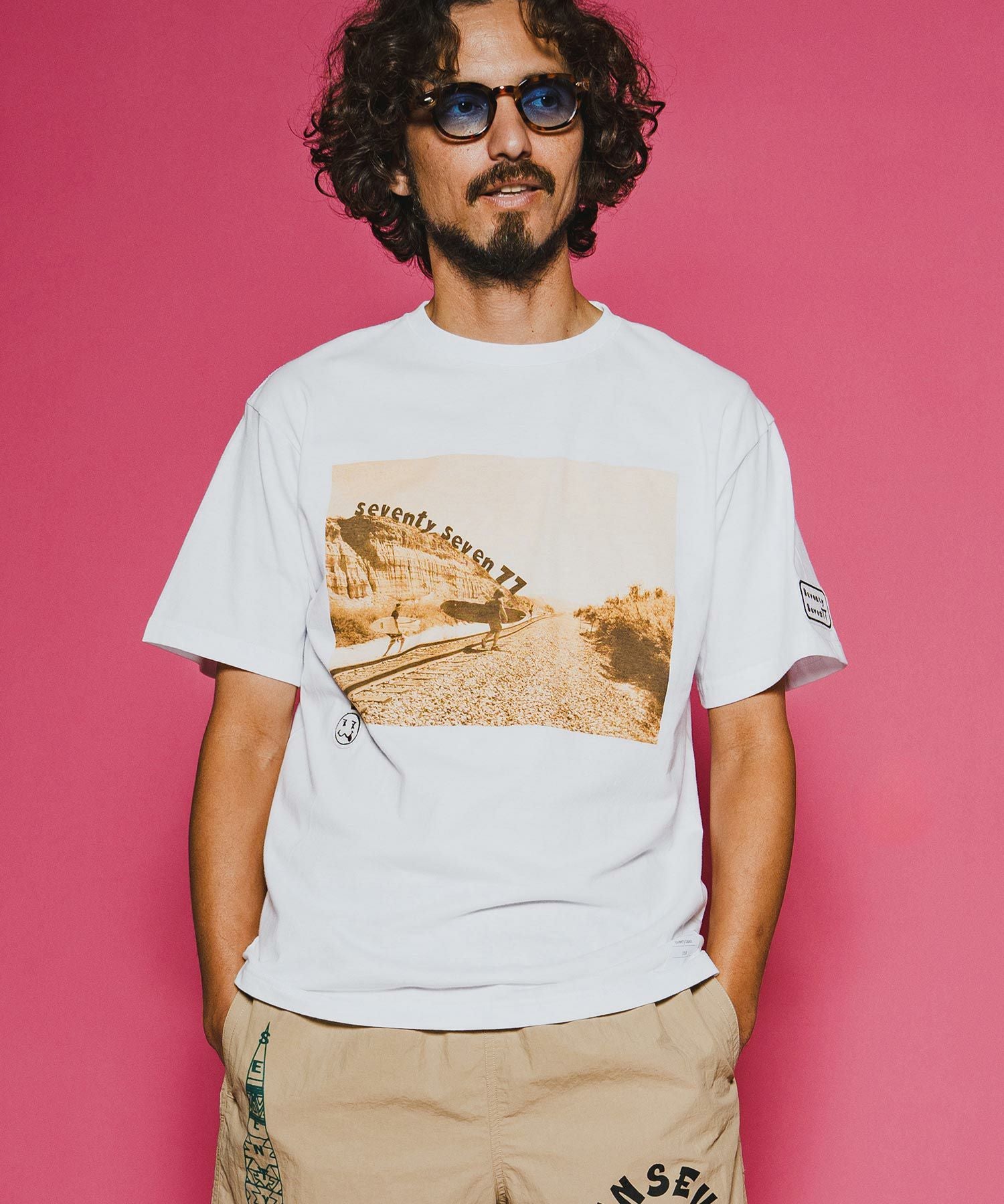 seventy seven(セブンティセブン)】middle onz S-S ringer t-shirts