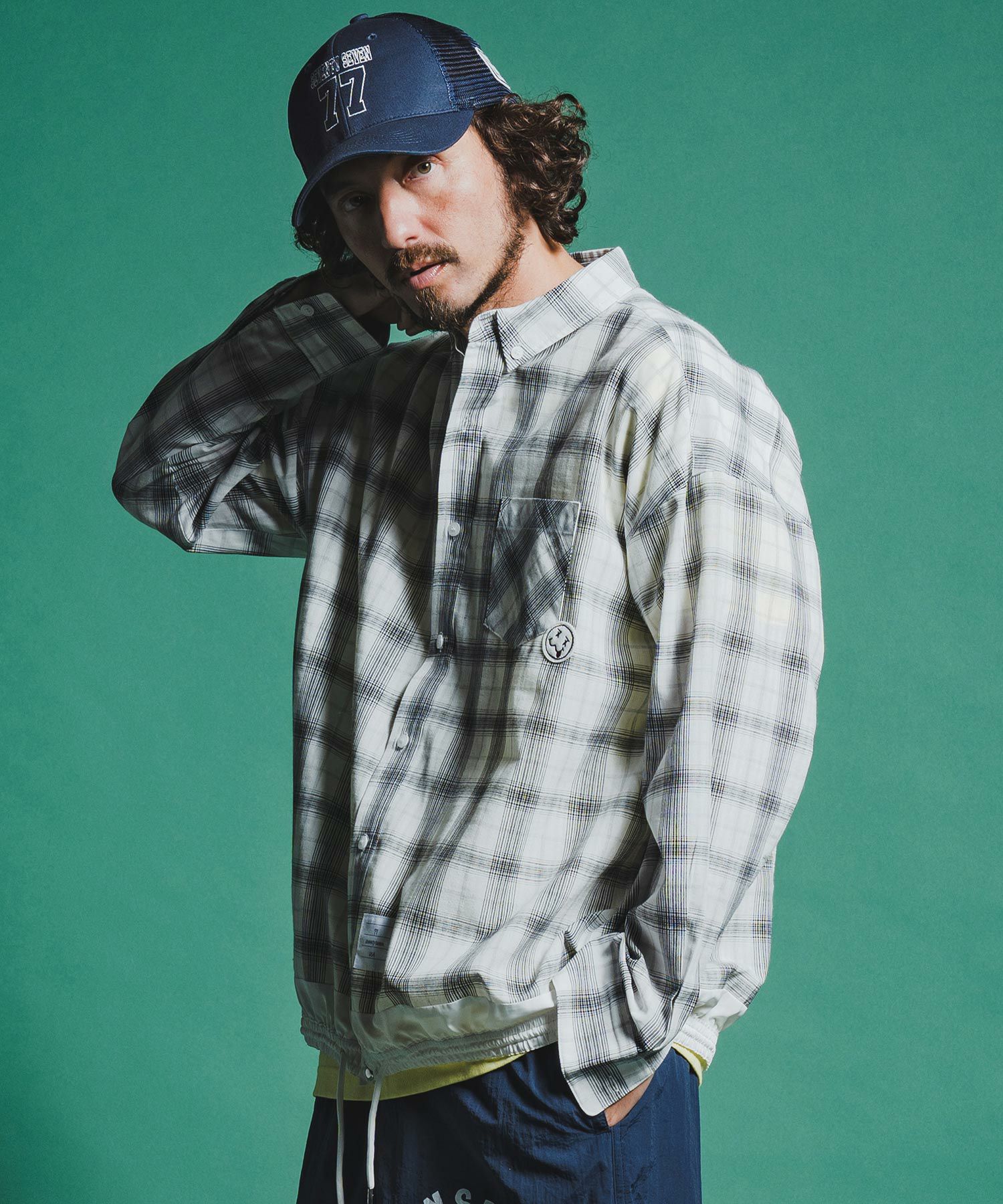 seventy seven(セブンティセブン)】embroidery mesh cap (77number