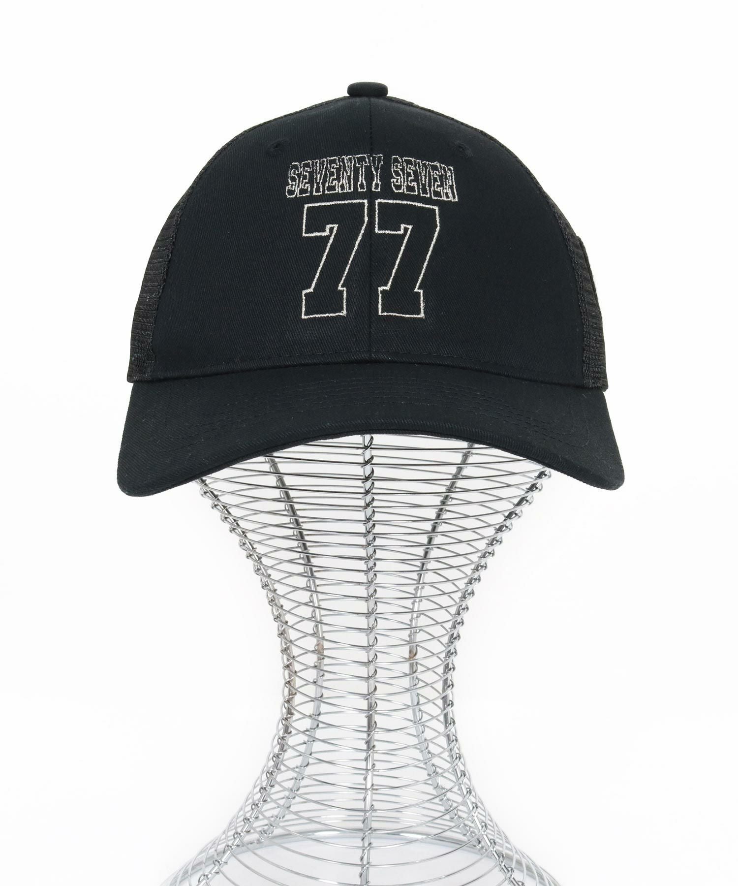 seventy seven(セブンティセブン)】embroidery mesh cap (77number