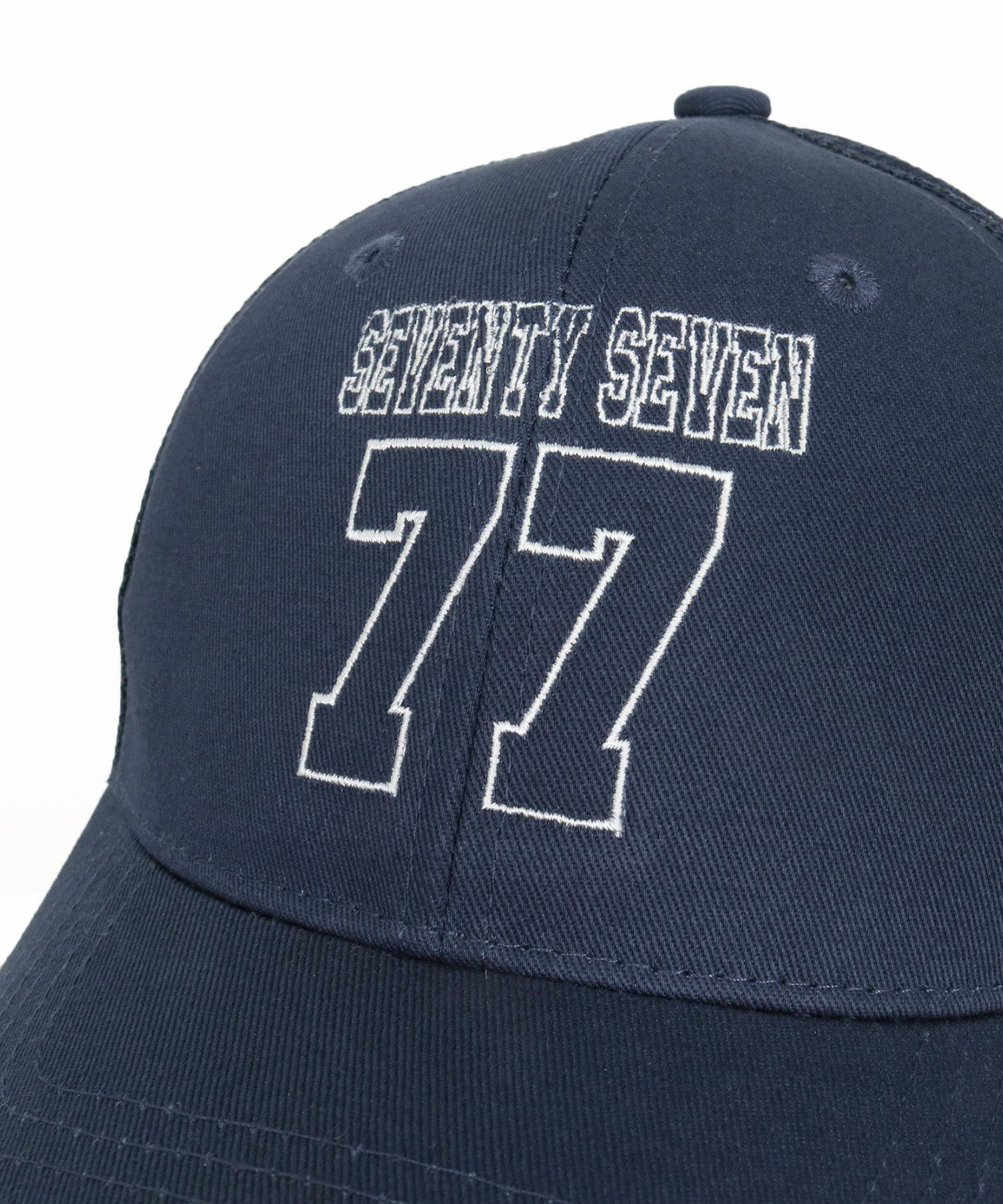 seventy seven(セブンティセブン)】embroidery mesh cap (77number