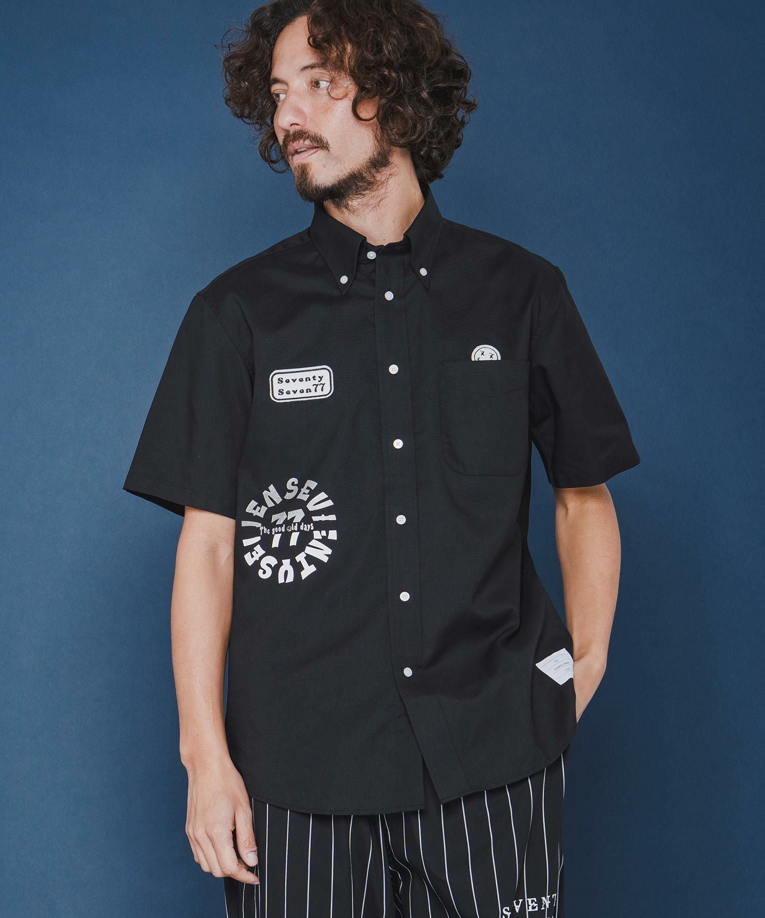 seventy seven(セブンティセブン)】OX button-down S-S shirt (26S