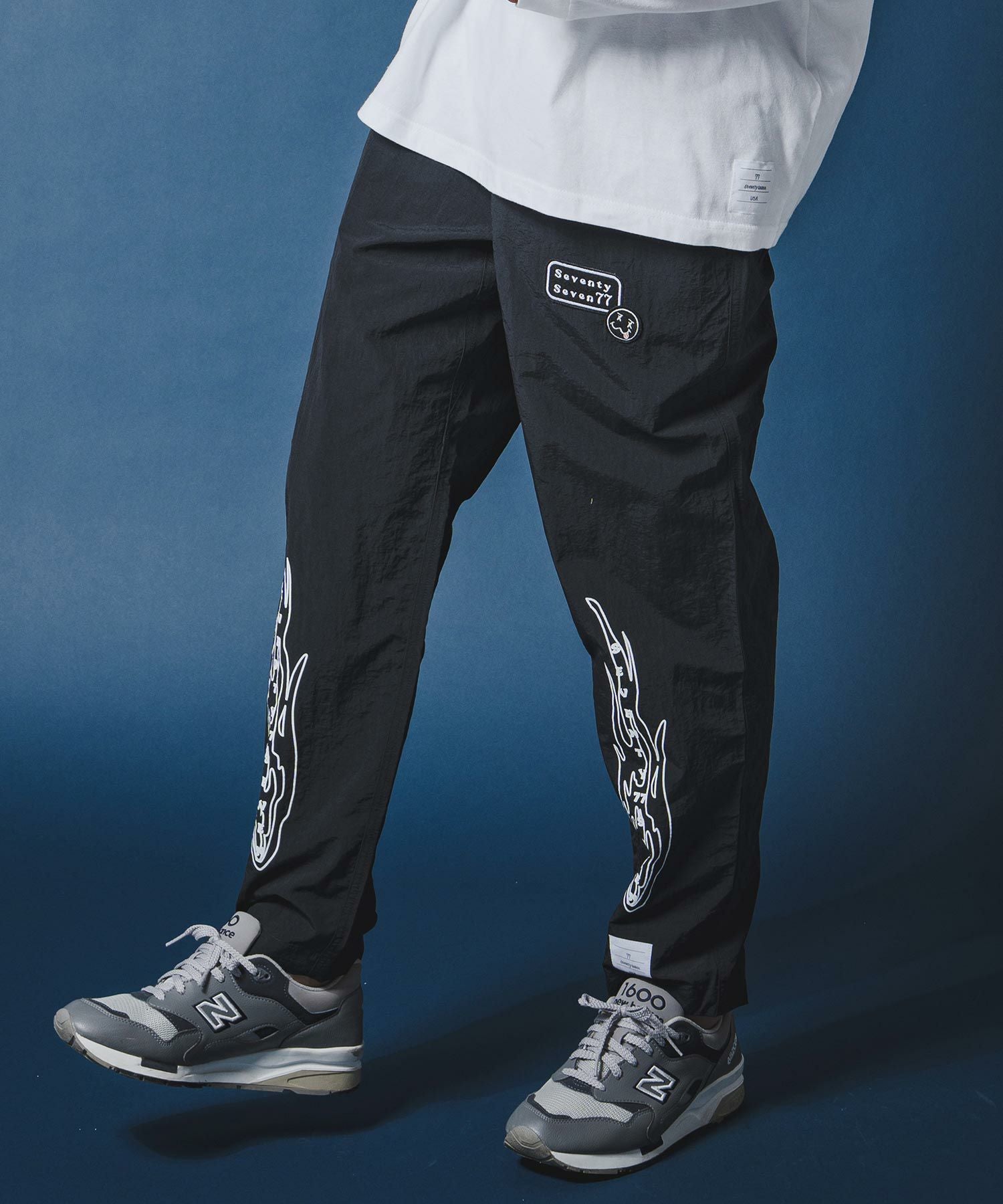 上M下S seventy seven(セブンティセブン)】nylon tapered pants (26S