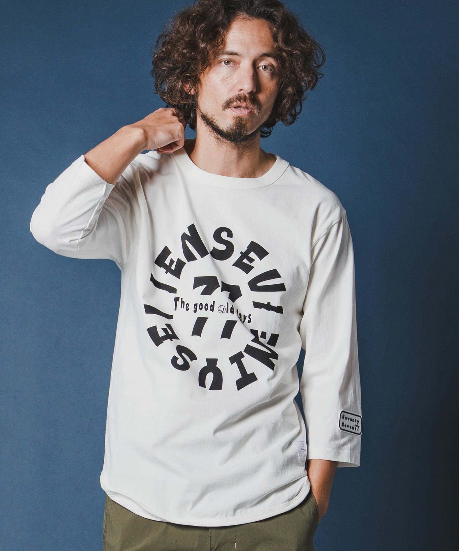 seventy seven(セブンティセブン)】middle onz half sleeve baseball t
