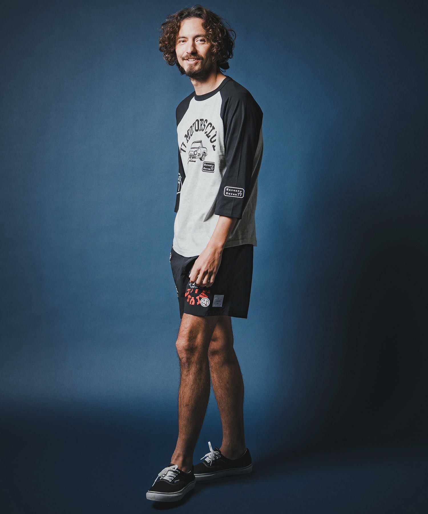 ラ*ン様 半袖Tシャツ Fサイズ seventy seven(セブンティセブン)】half sleeve raglan t-shirt