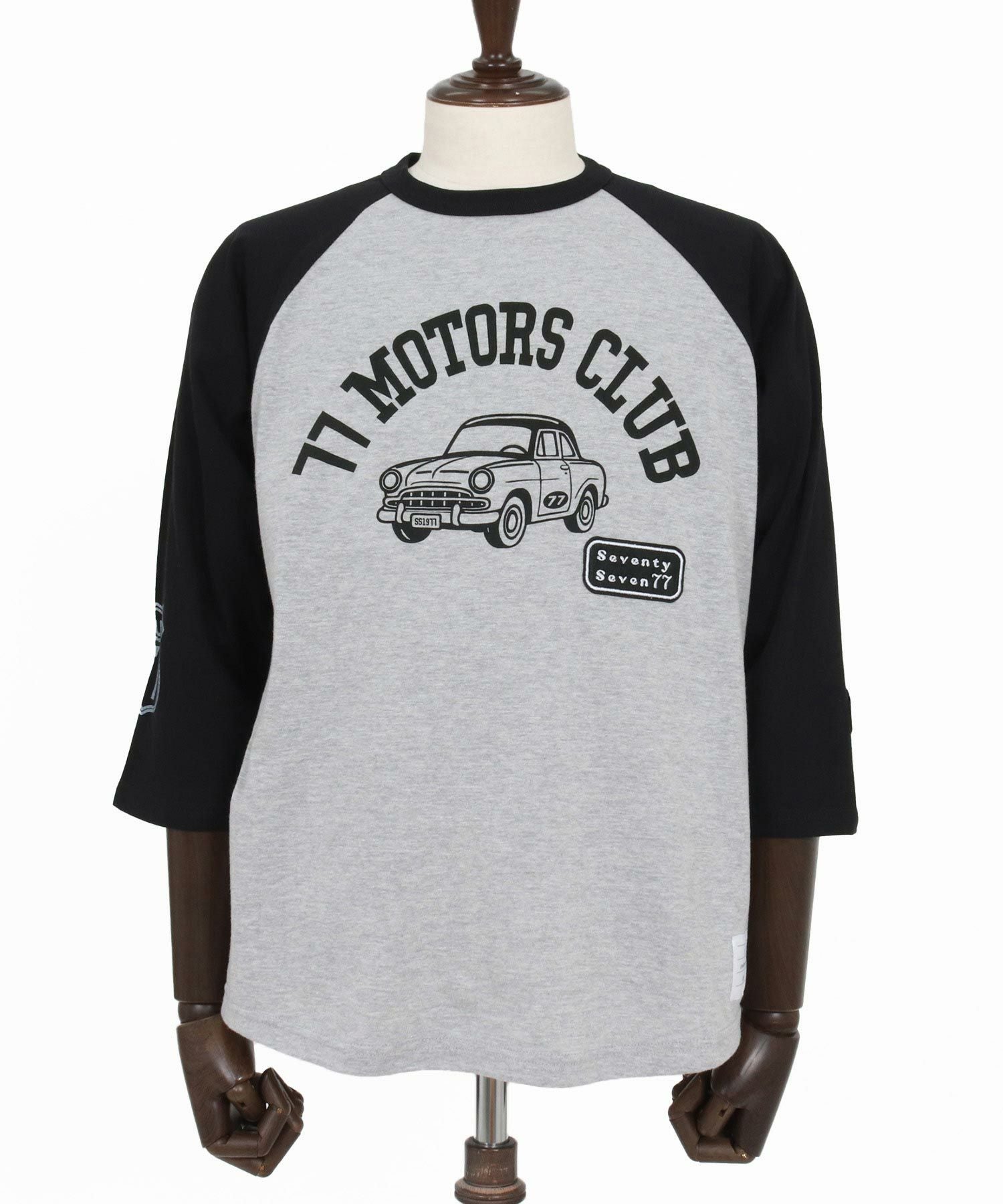 seventy seven(セブンティセブン)】half sleeve raglan t-shirt