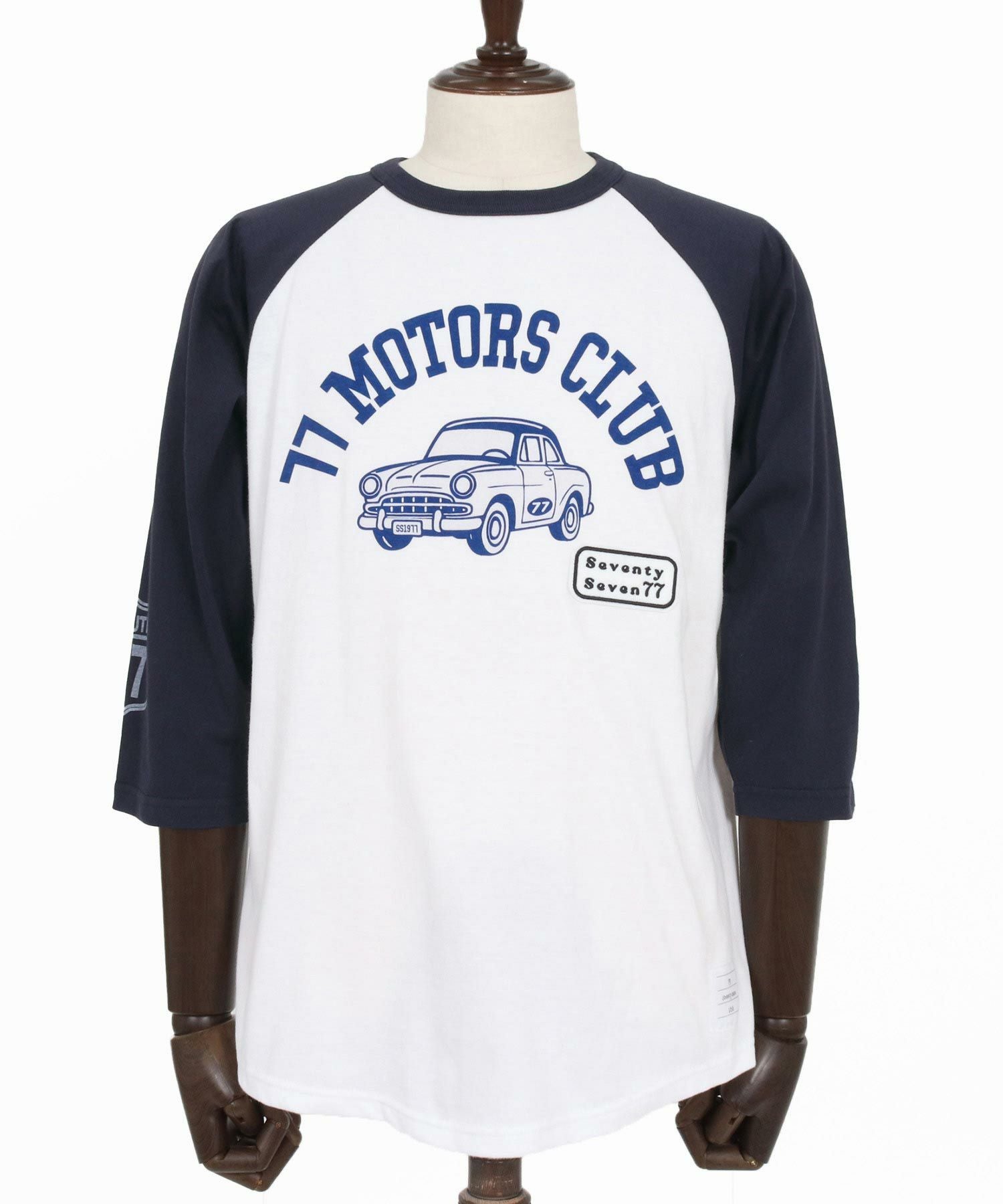 seventy seven(セブンティセブン)】half sleeve raglan t-shirt