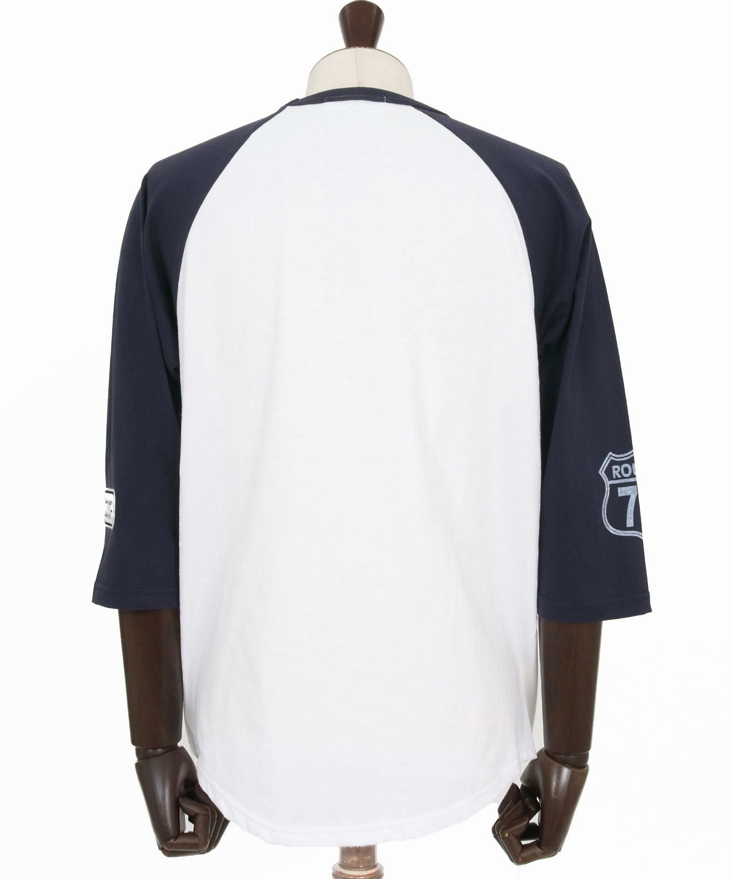 seventy seven(セブンティセブン)】half sleeve raglan t-shirt