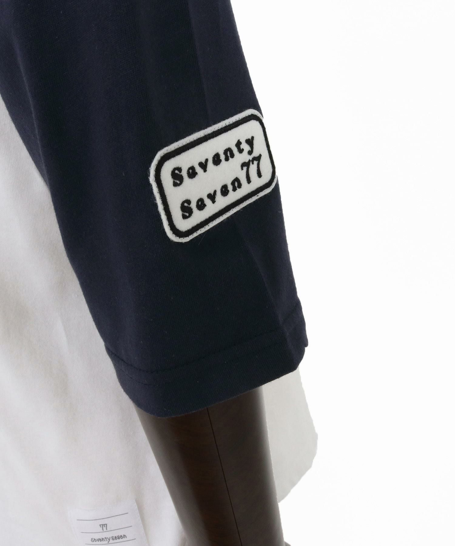 seventy seven(セブンティセブン)】half sleeve raglan t-shirt