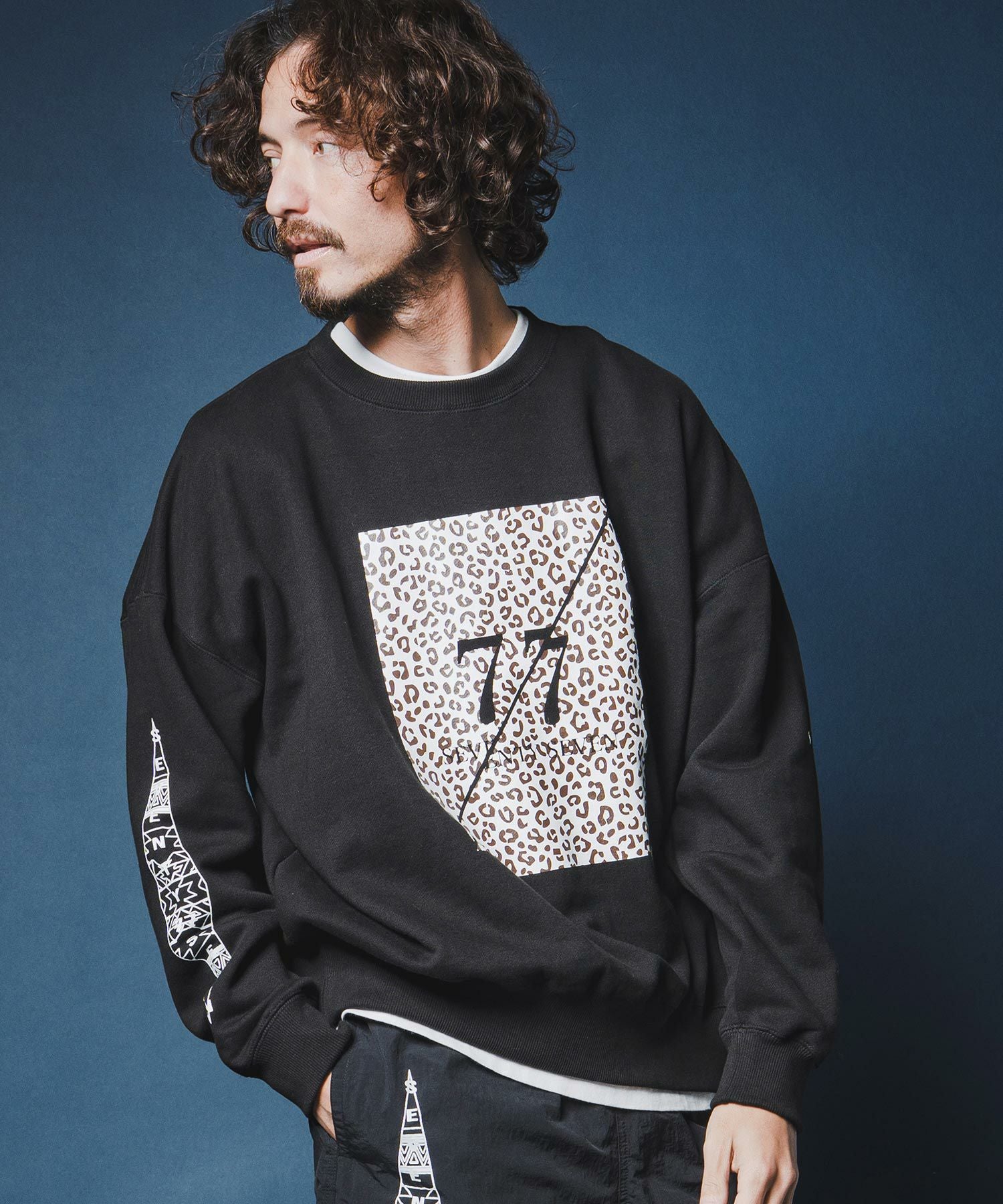 seventy seven(セブンティセブン)】middle onz over size sweat shirts
