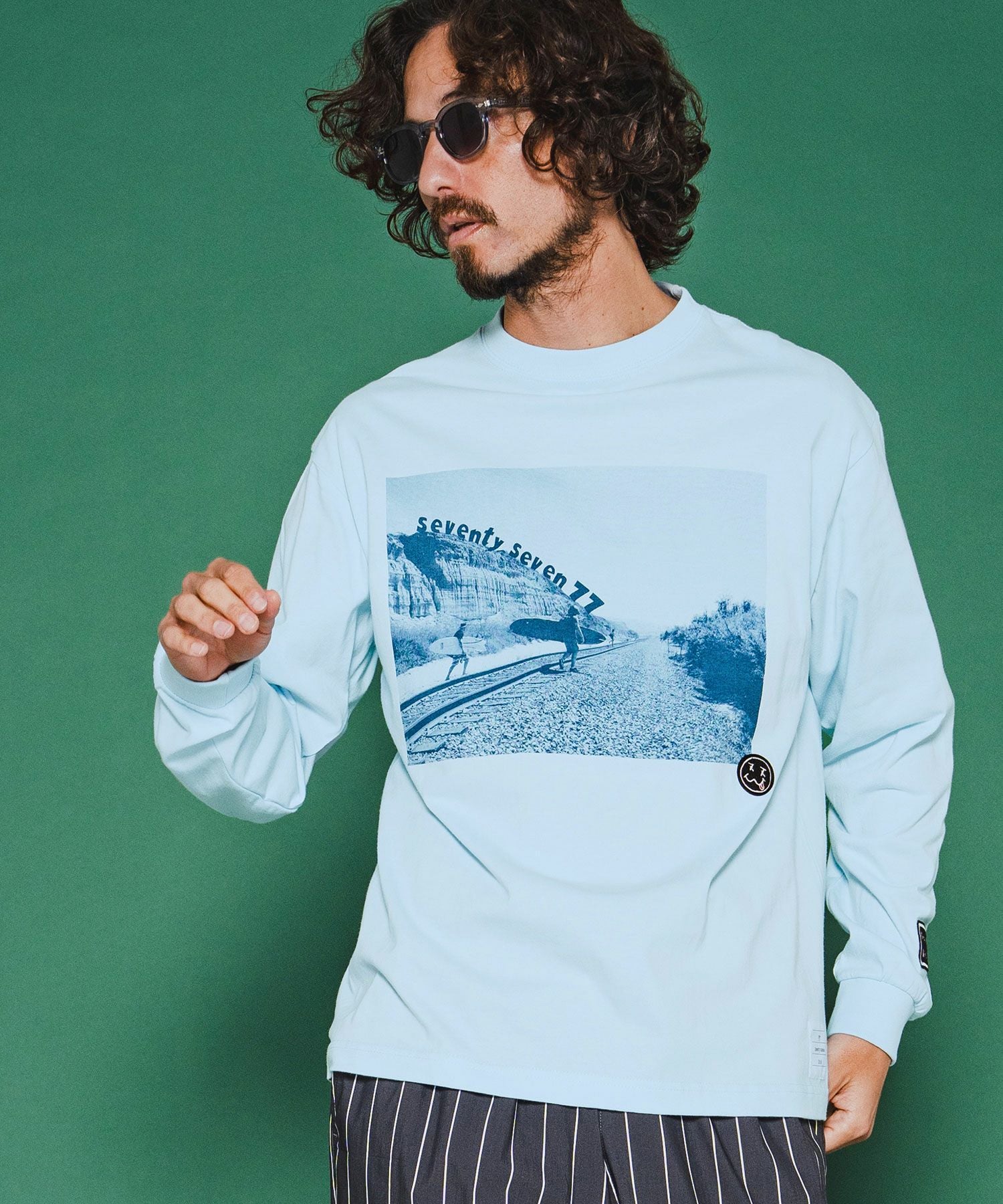 seventy seven(セブンティセブン)】middle onz L-S high-end t-shirts